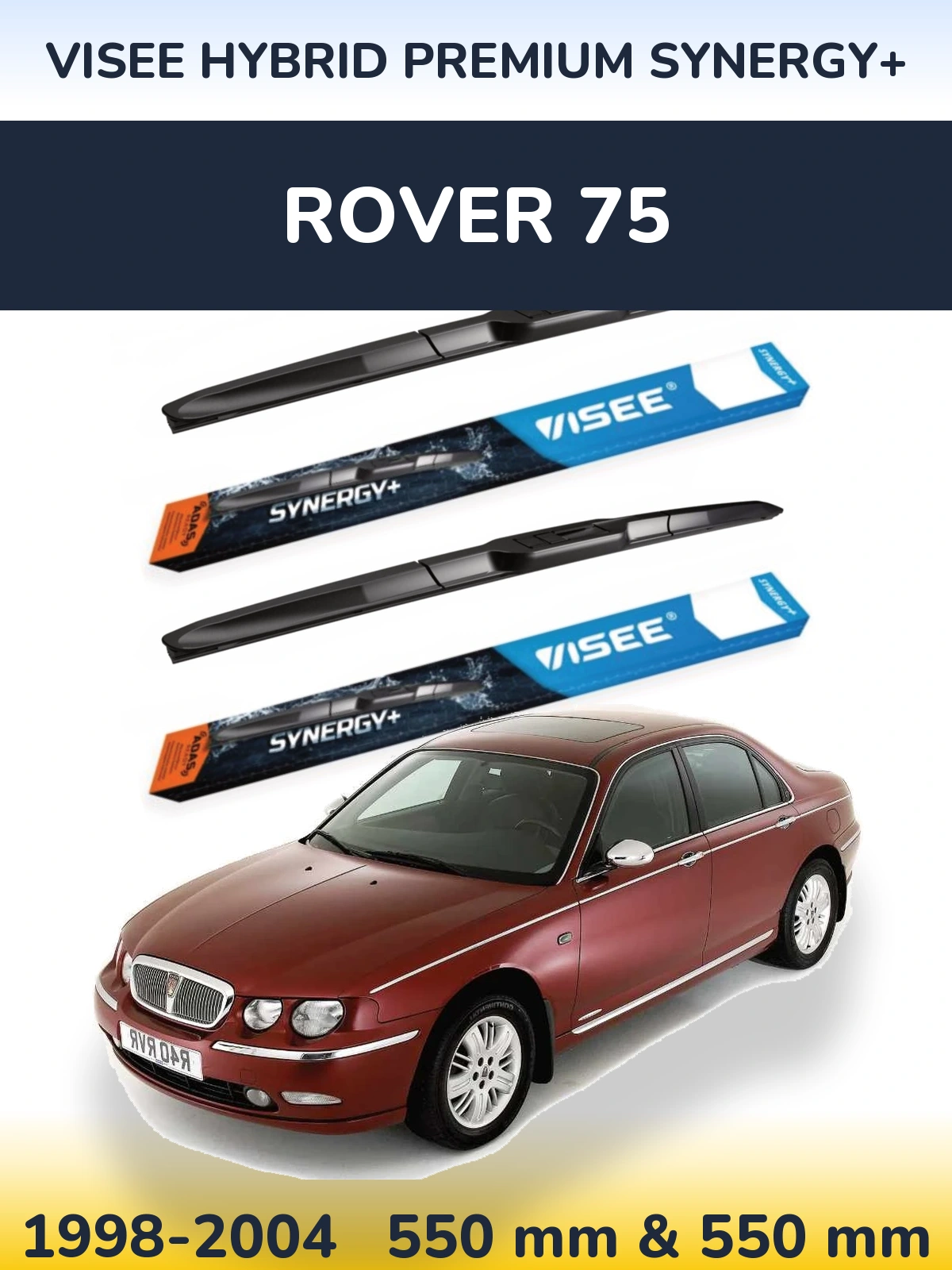 Комплект передних дворников VISEE HYBRID PREMIUM SYNERGY+ 550 & 550 мм для Rover 75 1998-2004