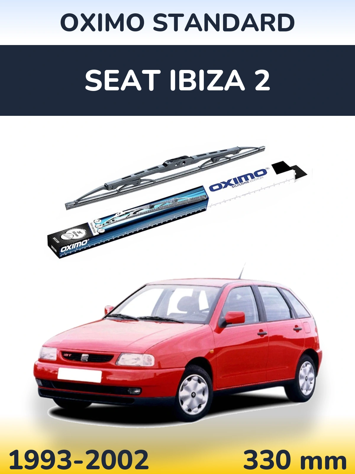 Rear wiper blade Oximo Standard 325 mm for SEAT Ibiza 2 1993-2002