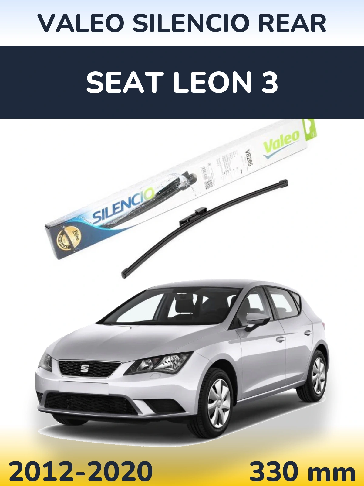 Задний дворник Valeo Silencio Rear 335 мм для SEAT Leon 3 2012-2020
