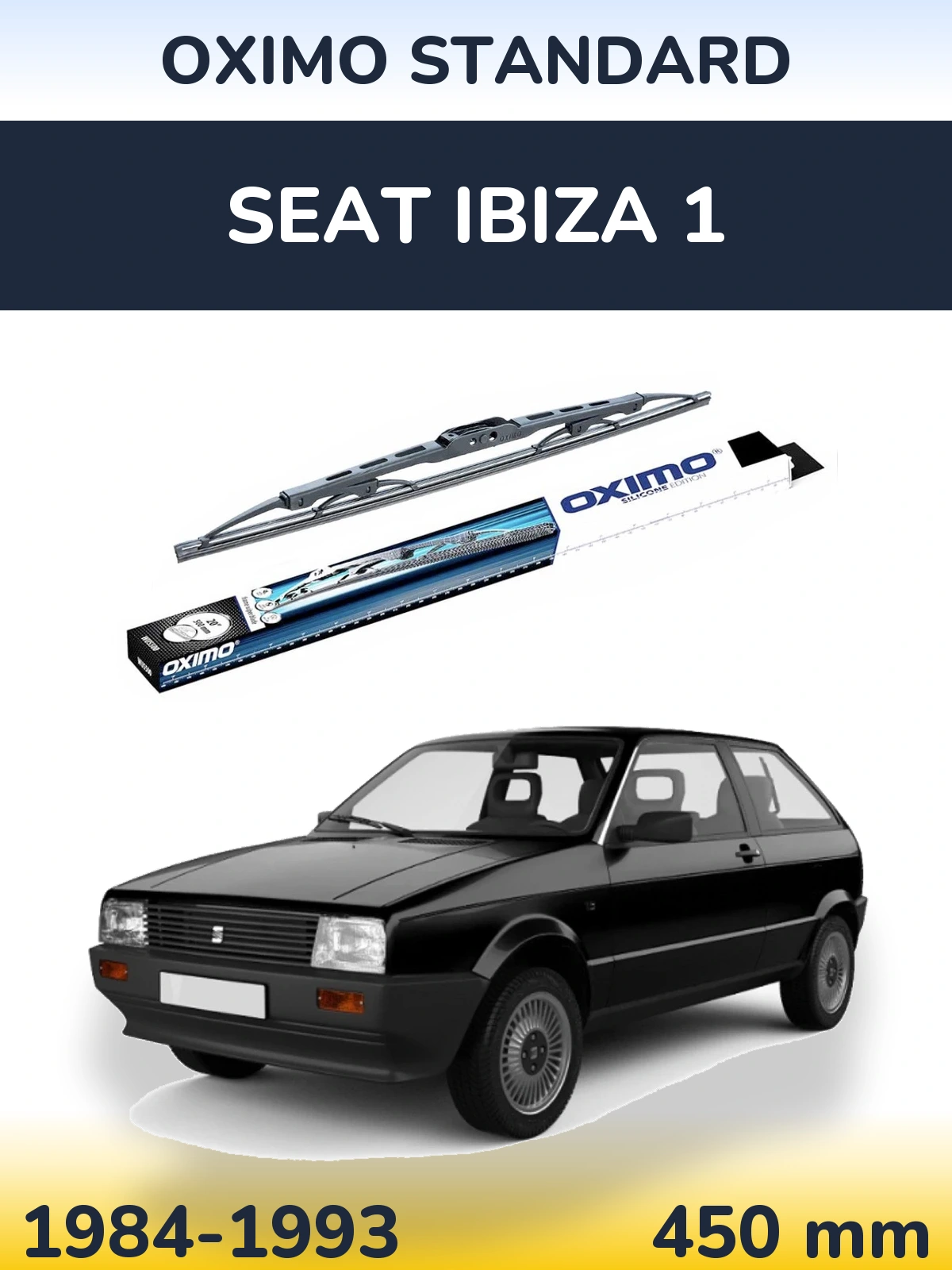 Rear wiper blade Oximo Standard 450 mm for SEAT Ibiza 1 1984-1993