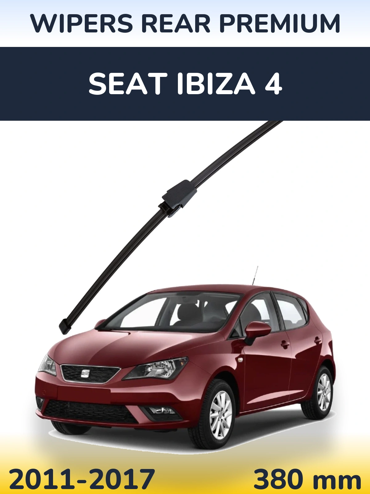 Задня щітка WIPERS REAR PREMIUM 380 мм для SEAT Ibiza 4 2011-2017