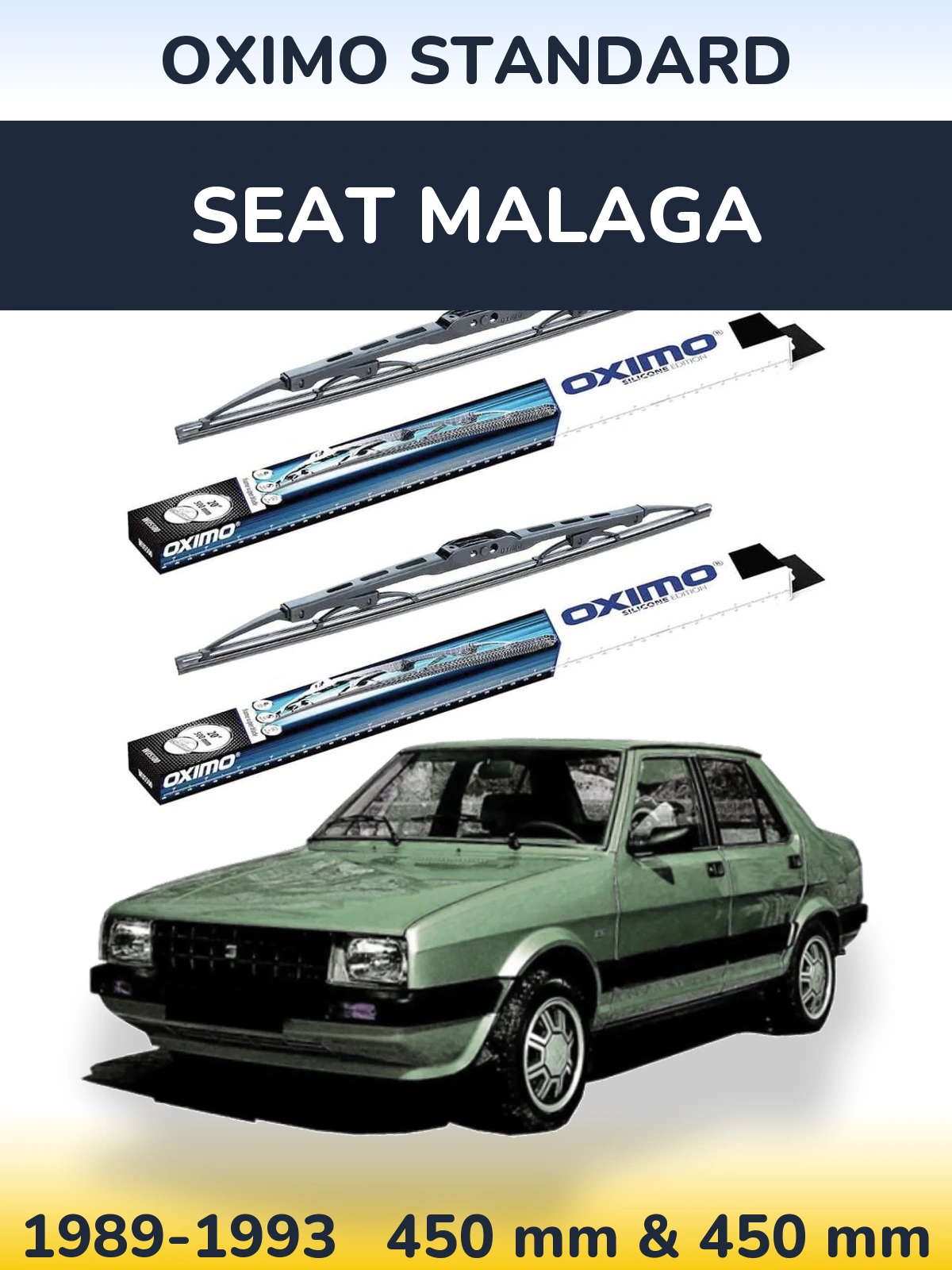 Комплект передних дворников Oximo Standard 450 & 450 мм для SEAT Malaga 1989-1993