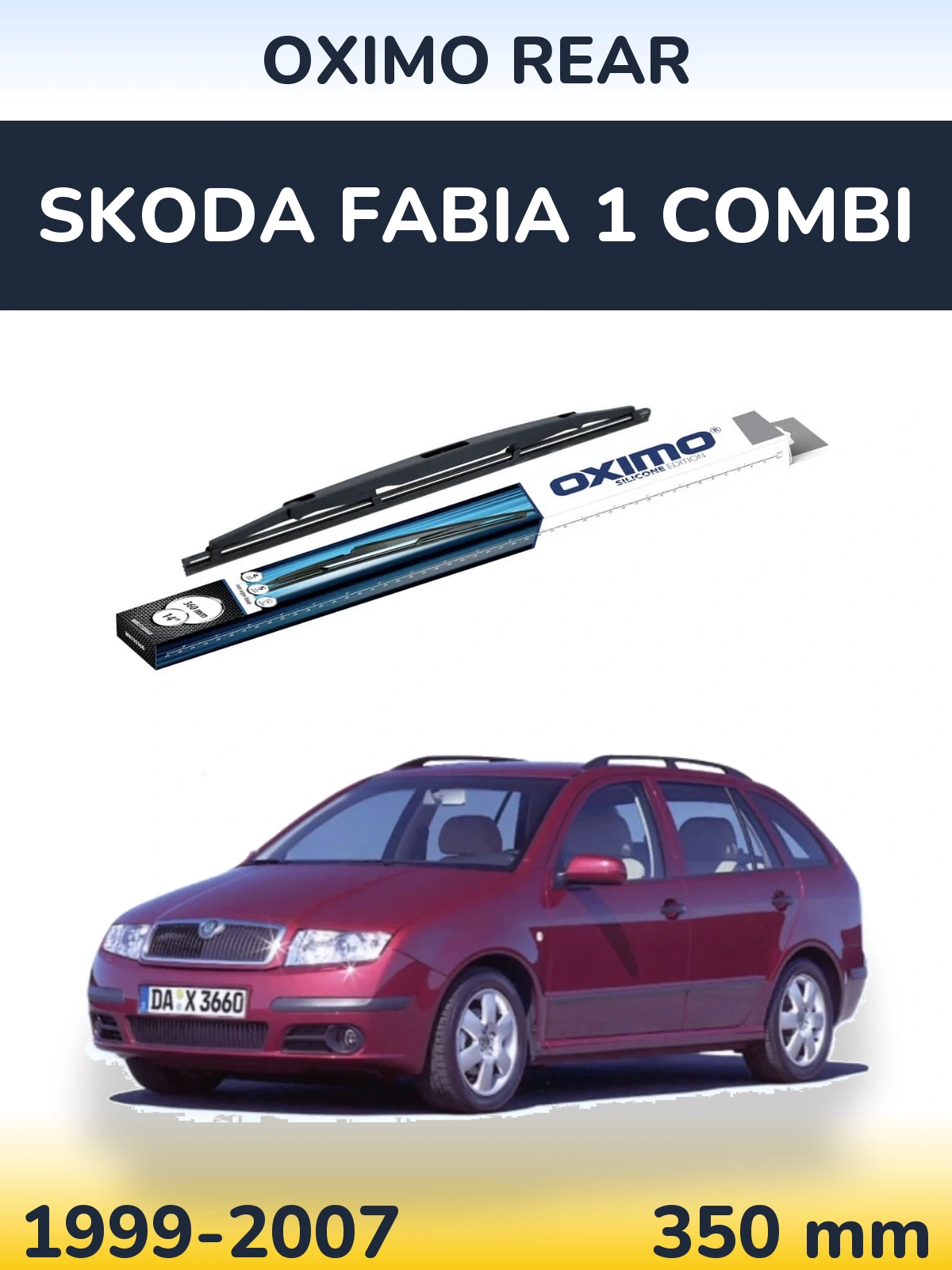 Rear wiper blade Oximo Rear 360 mm for Skoda Fabia 1 Combi 1999-2007