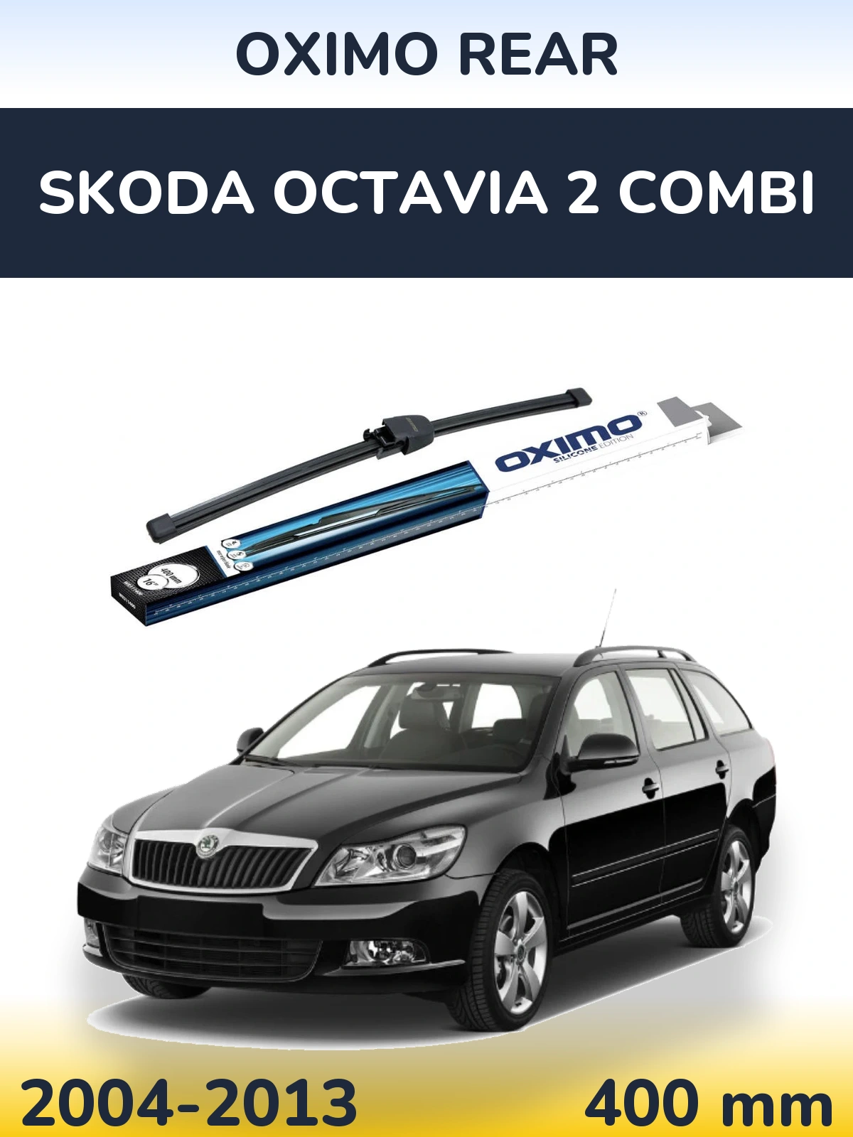 Rear wiper blade Oximo Rear 400 mm for Skoda Octavia 2 Combi 2004-2013