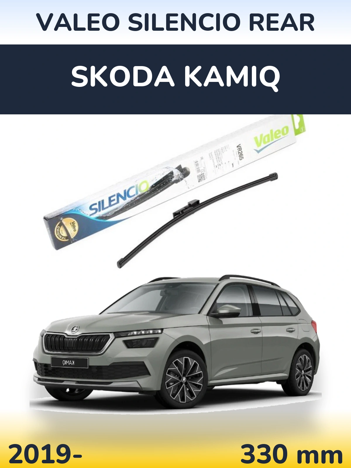 Rear wiper blade Valeo Silencio Rear 335 mm for Skoda Kamiq 2019-2026