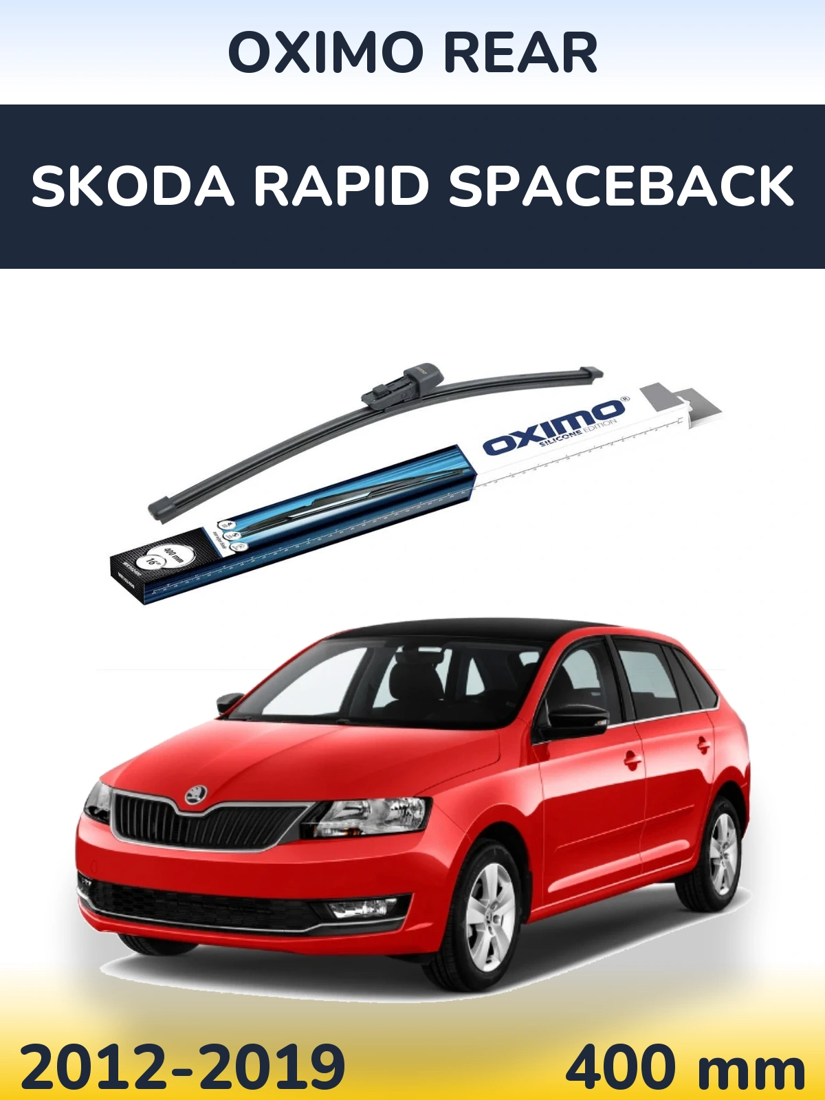 Rear wiper blade Oximo Rear 400 mm for Skoda Rapid Spaceback 2012-2019