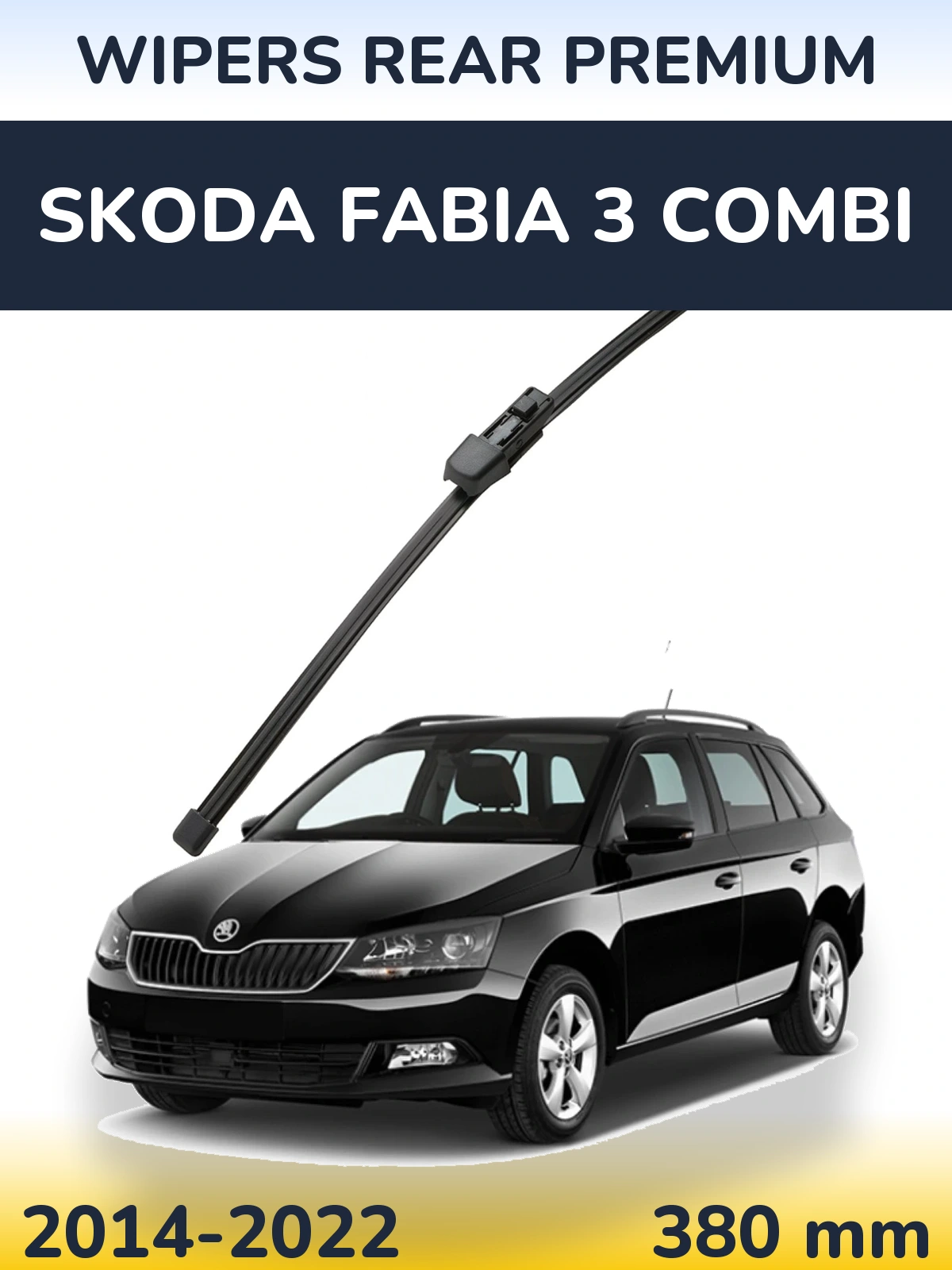 Rear wiper blade WIPERS REAR PREMIUM 380 mm for Skoda Fabia 3 Combi 2014-2022