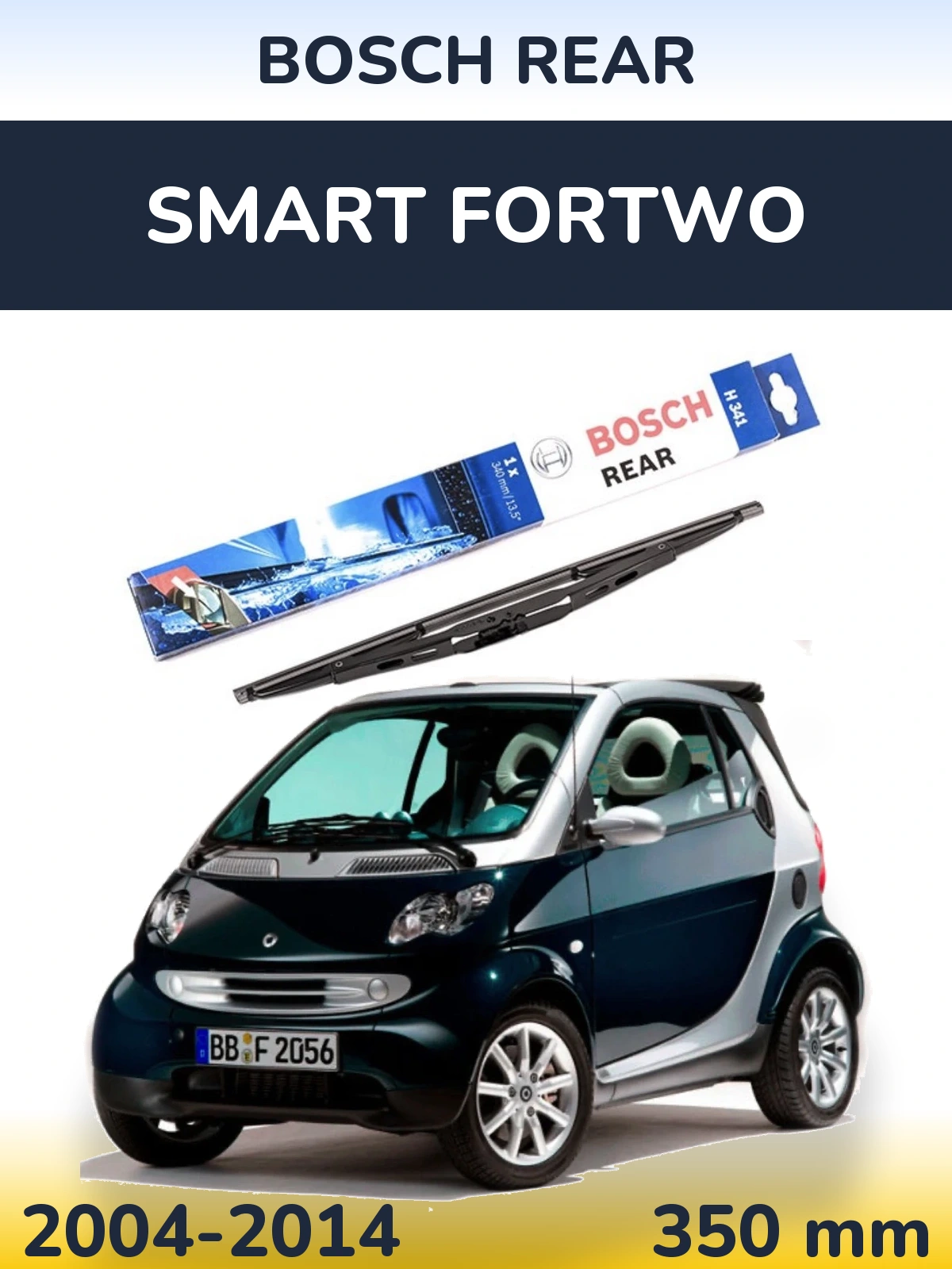 Задня щітка BOSCH Rear 340 мм для Smart Fortwo 2004-2014