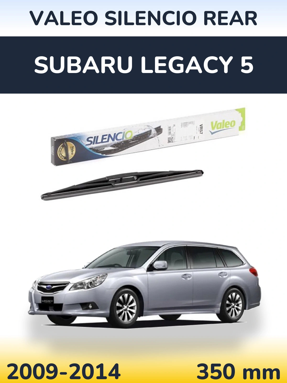 Задний дворник Valeo Silencio Rear 345 мм для Subaru Legacy 5 2009-2014