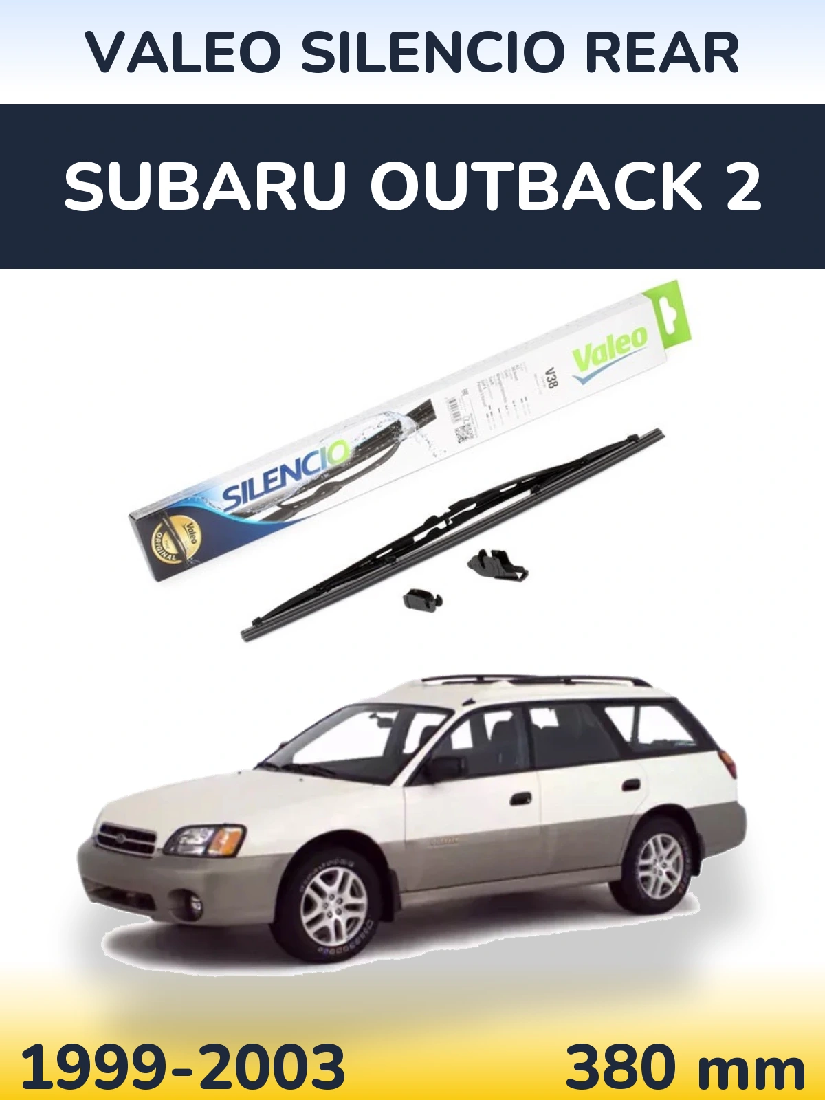 Задний дворник Valeo Silencio Rear 380 мм для Subaru Outback 2 1999-2003