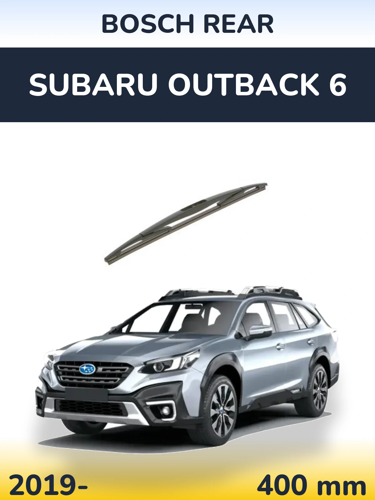 Rear wiper blade BOSCH Rear 400 mm for Subaru Outback 6 2019-2026