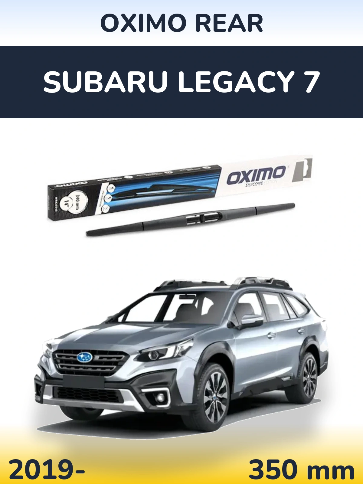 Rear wiper blade Oximo Rear 350 mm for Subaru Legacy 7 2019-2026