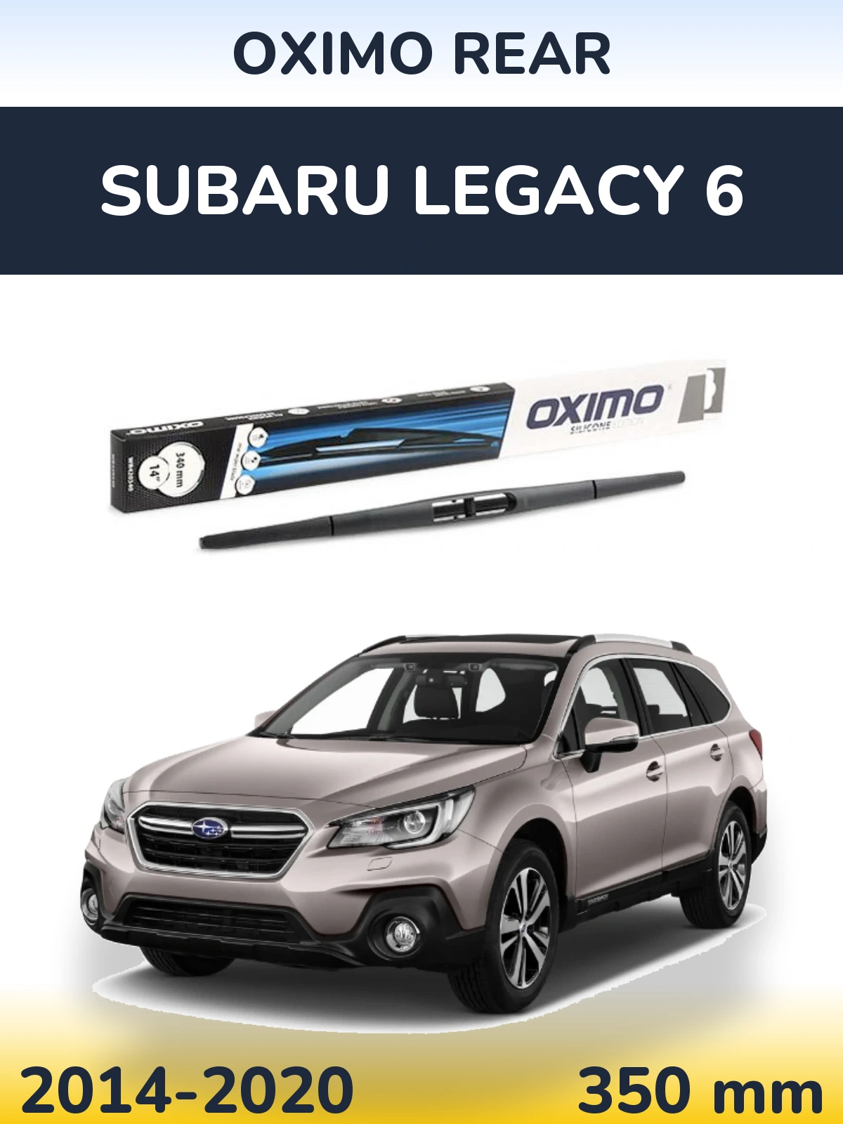 Rear wiper blade Oximo Rear 350 mm for Subaru Legacy 6 2014-2020