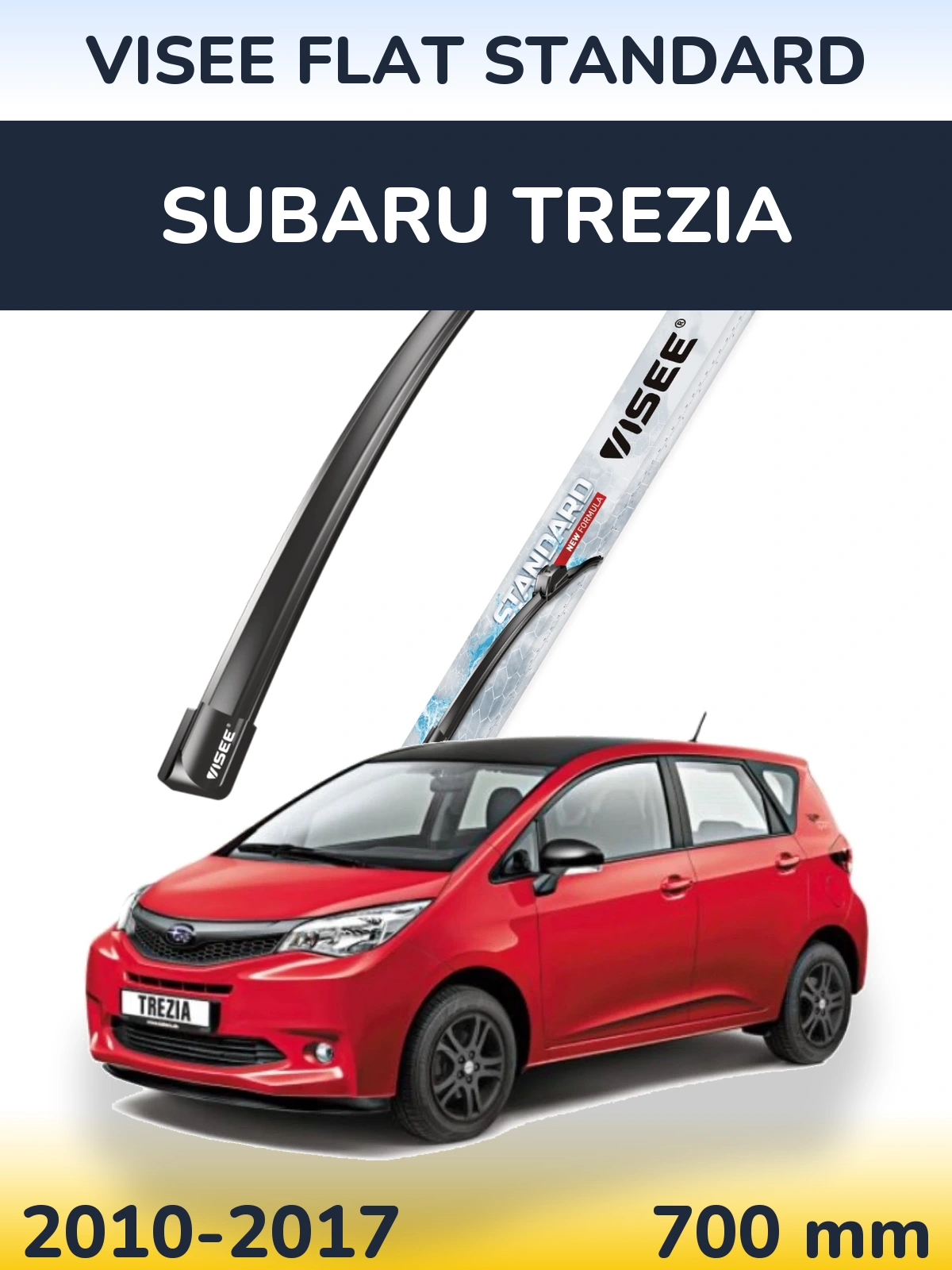 Front wiper blade VISEE FLAT STANDARD 700 mm for Subaru Trezia 2010-2017