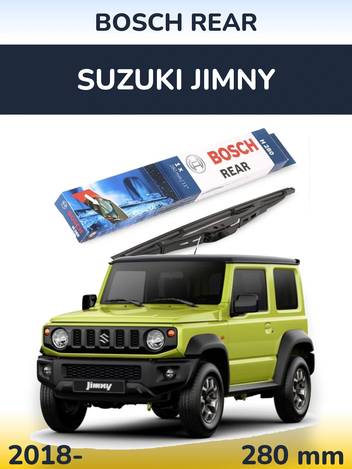 Rear wiper blade BOSCH Rear 280 mm for Suzuki Jimny 2018-2026
