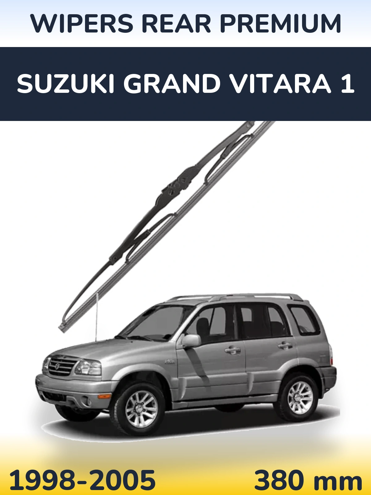 Задня щітка WIPERS REAR PREMIUM 380 мм для Suzuki Grand Vitara 1 1998-2005