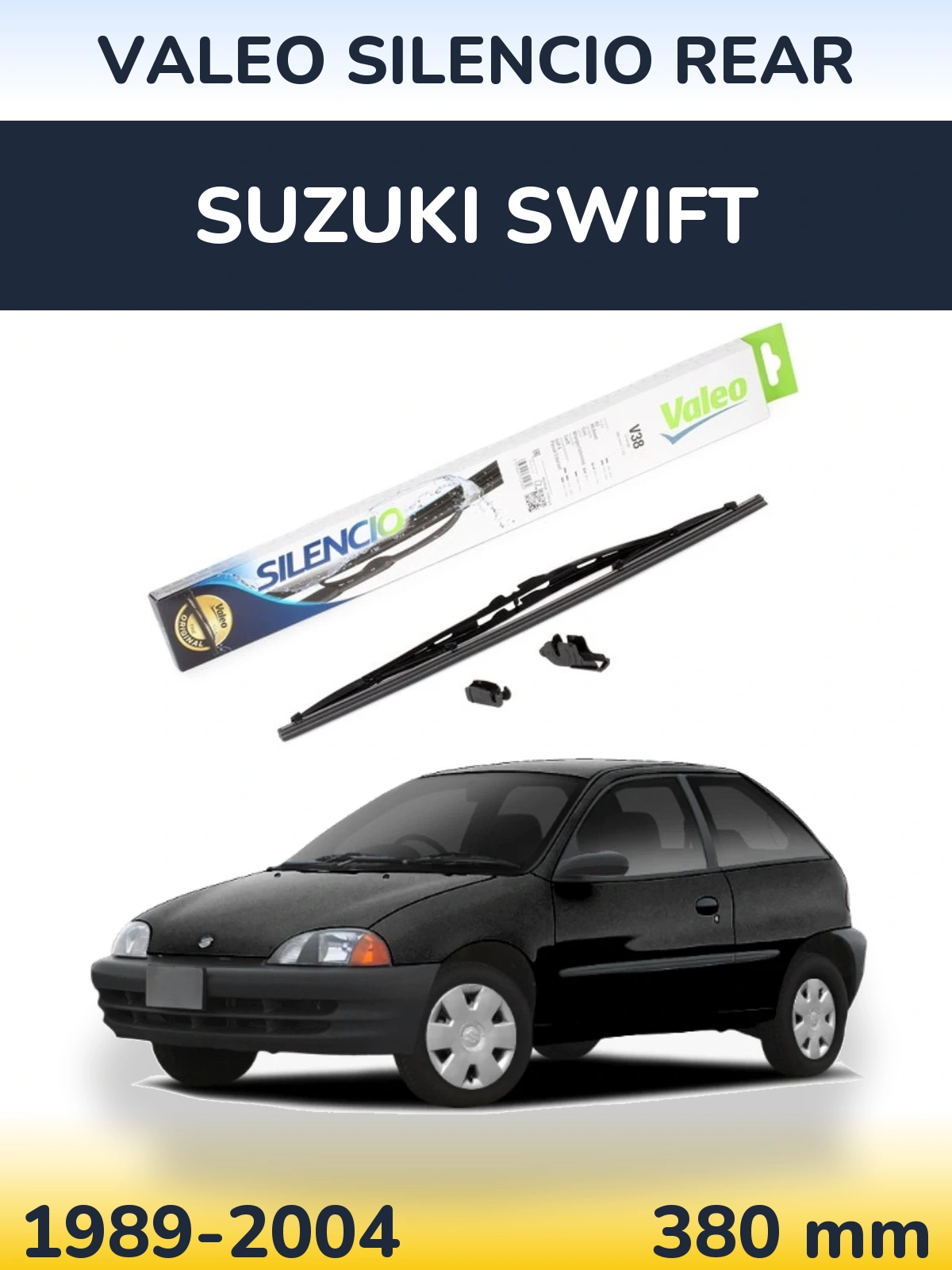 Rear wiper blade Valeo Silencio Rear 380 mm for Suzuki Swift 1989-2004
