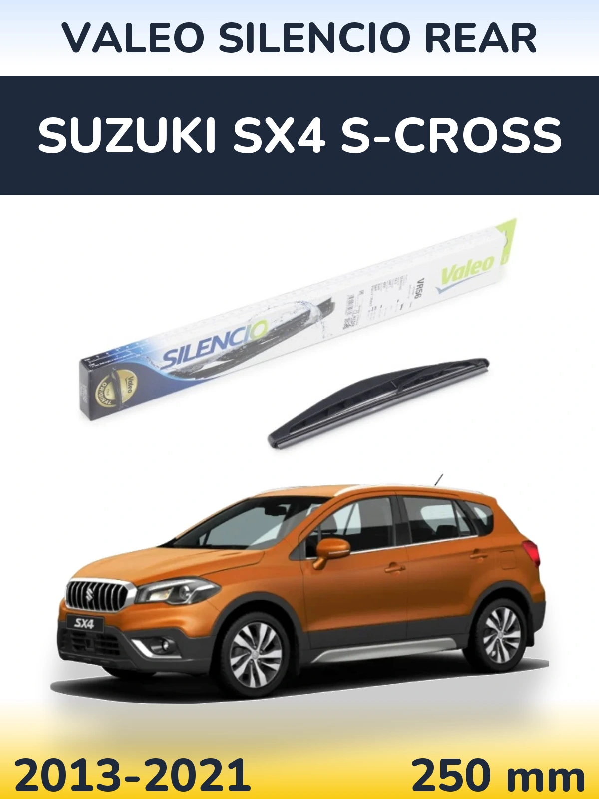 Rear wiper blade Valeo Silencio Rear 240 mm for Suzuki SX4 S-Cross 2013-2021