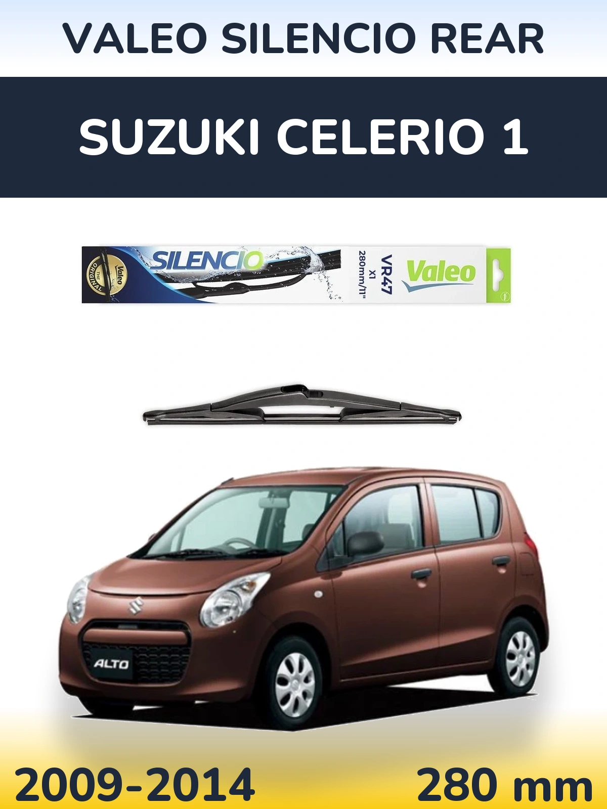 Задня щітка Valeo Silencio Rear 280 мм для Suzuki Celerio 1 2009-2014