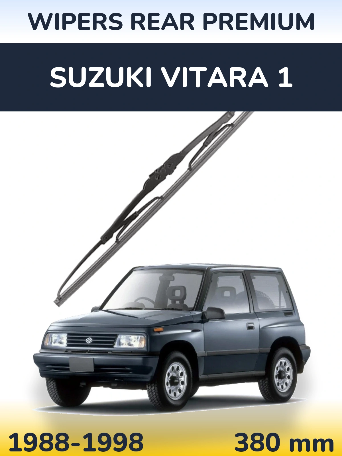 Rear wiper blade WIPERS REAR PREMIUM 380 mm for Suzuki Vitara 1 1988-1998