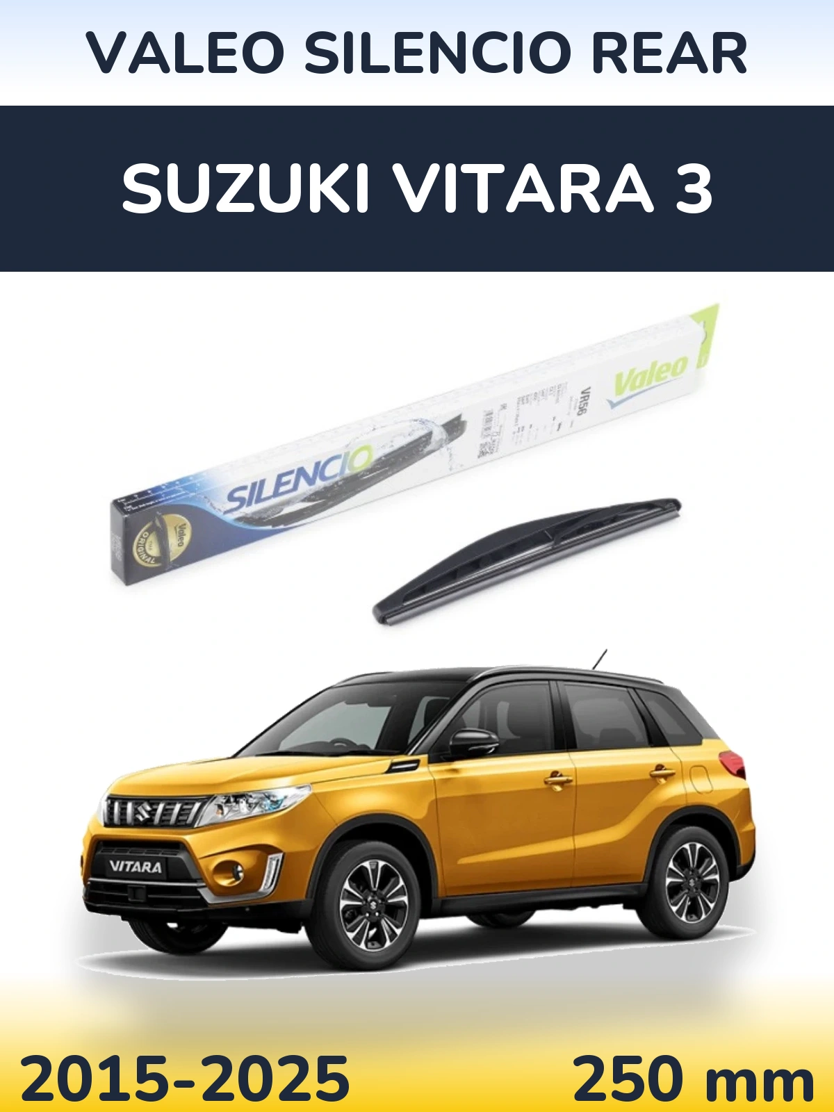 Rear wiper blade Valeo Silencio Rear 240 mm for Suzuki Vitara 3 2015-2025