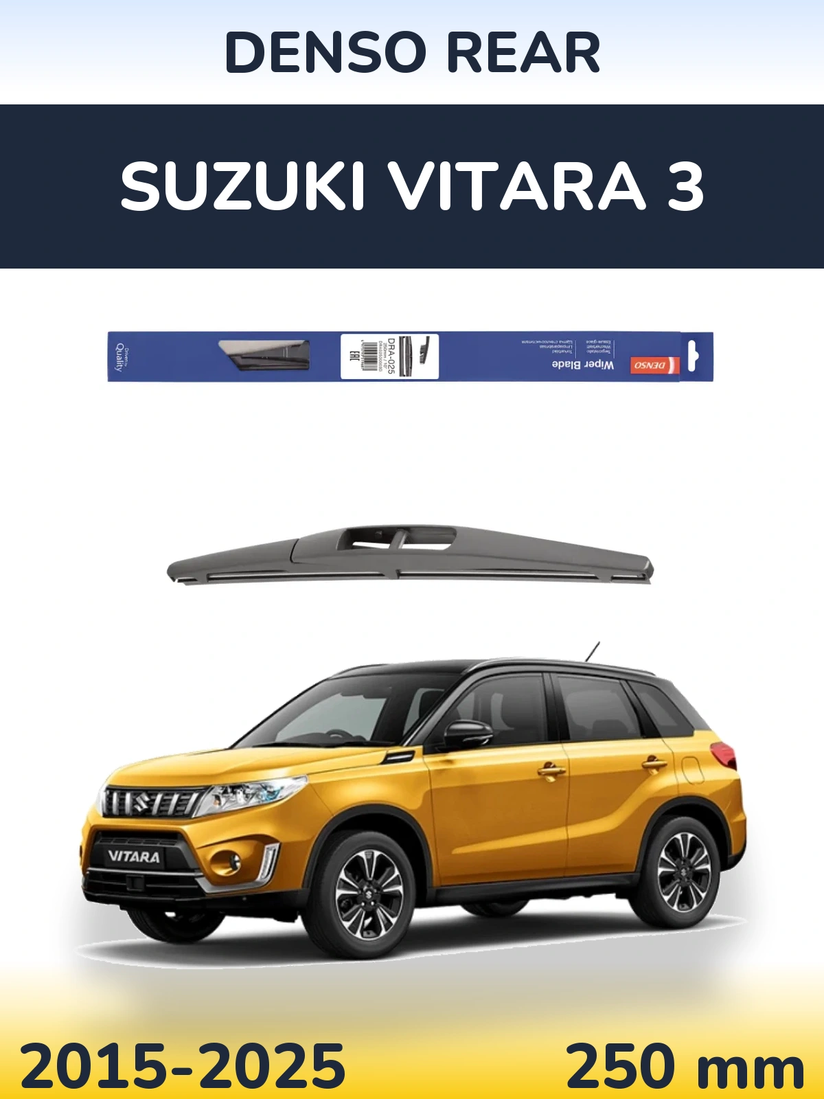 Rear wiper blade Denso Rear 250 mm for Suzuki Vitara 3 2015-2025
