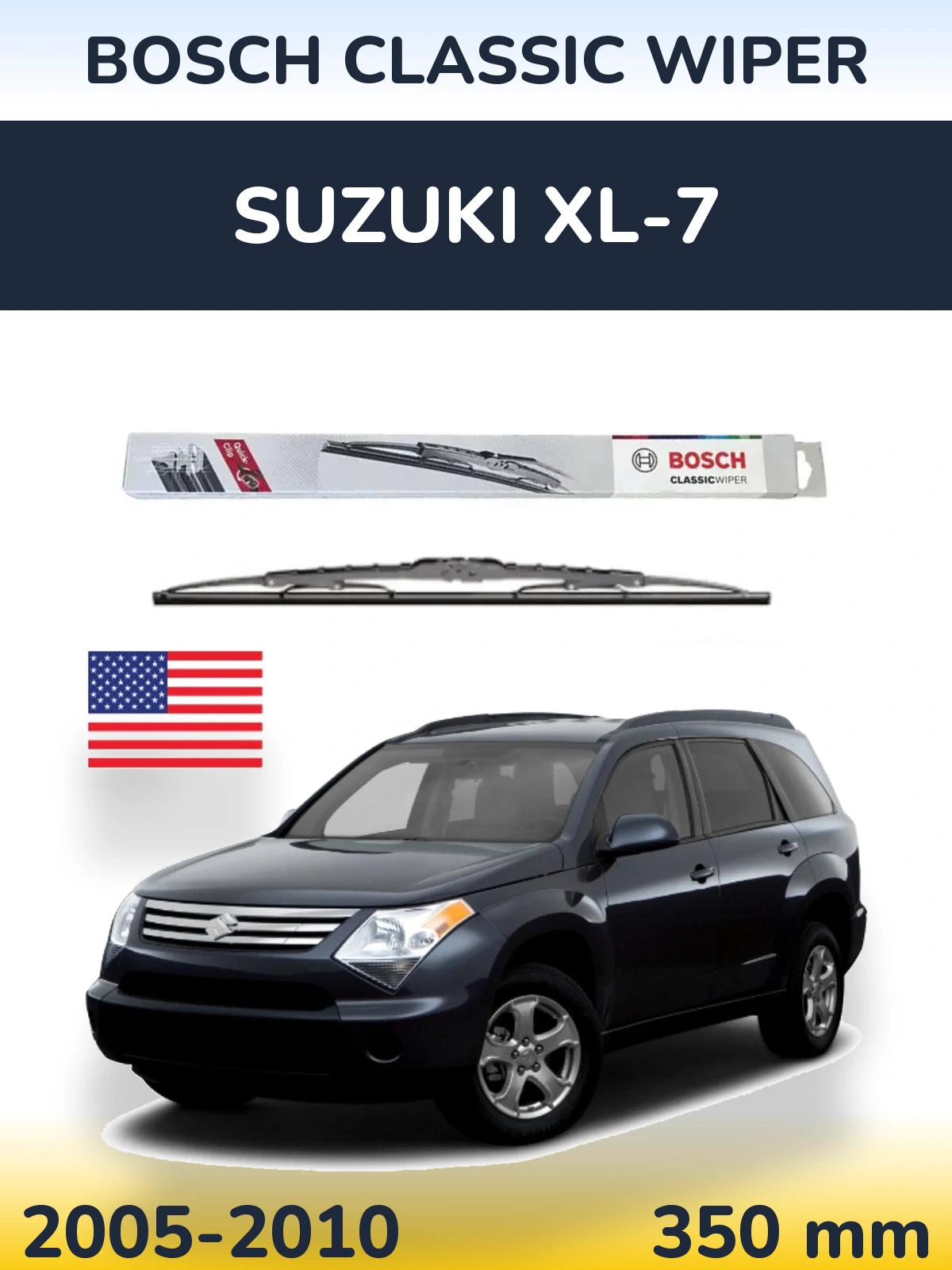 Задний дворник BOSCH Classic Wiper 340 мм для Suzuki XL-7 2005-2010
