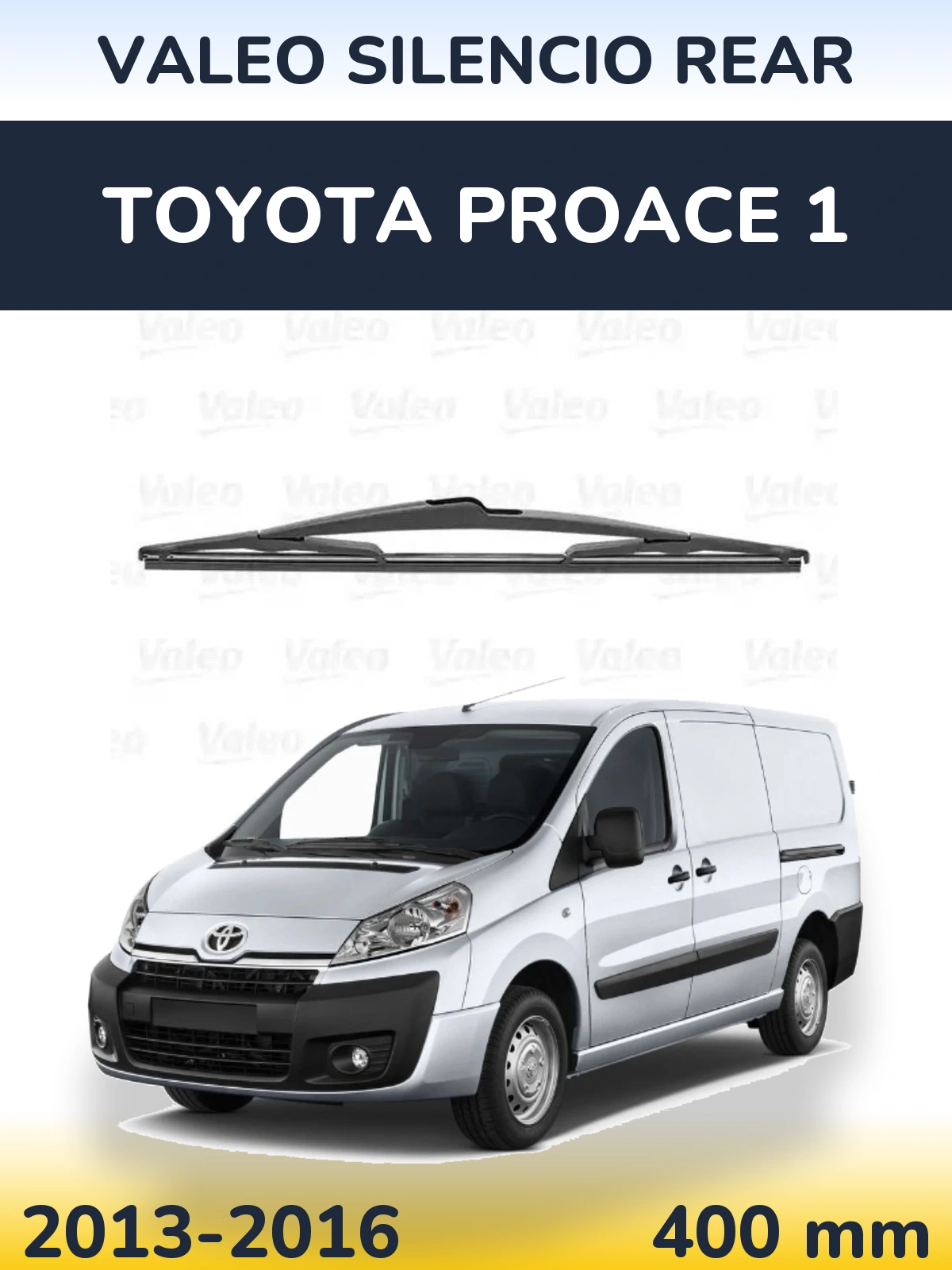 Rear wiper blade Valeo Silencio Rear 400 mm for Toyota ProAce 1 2013-2016