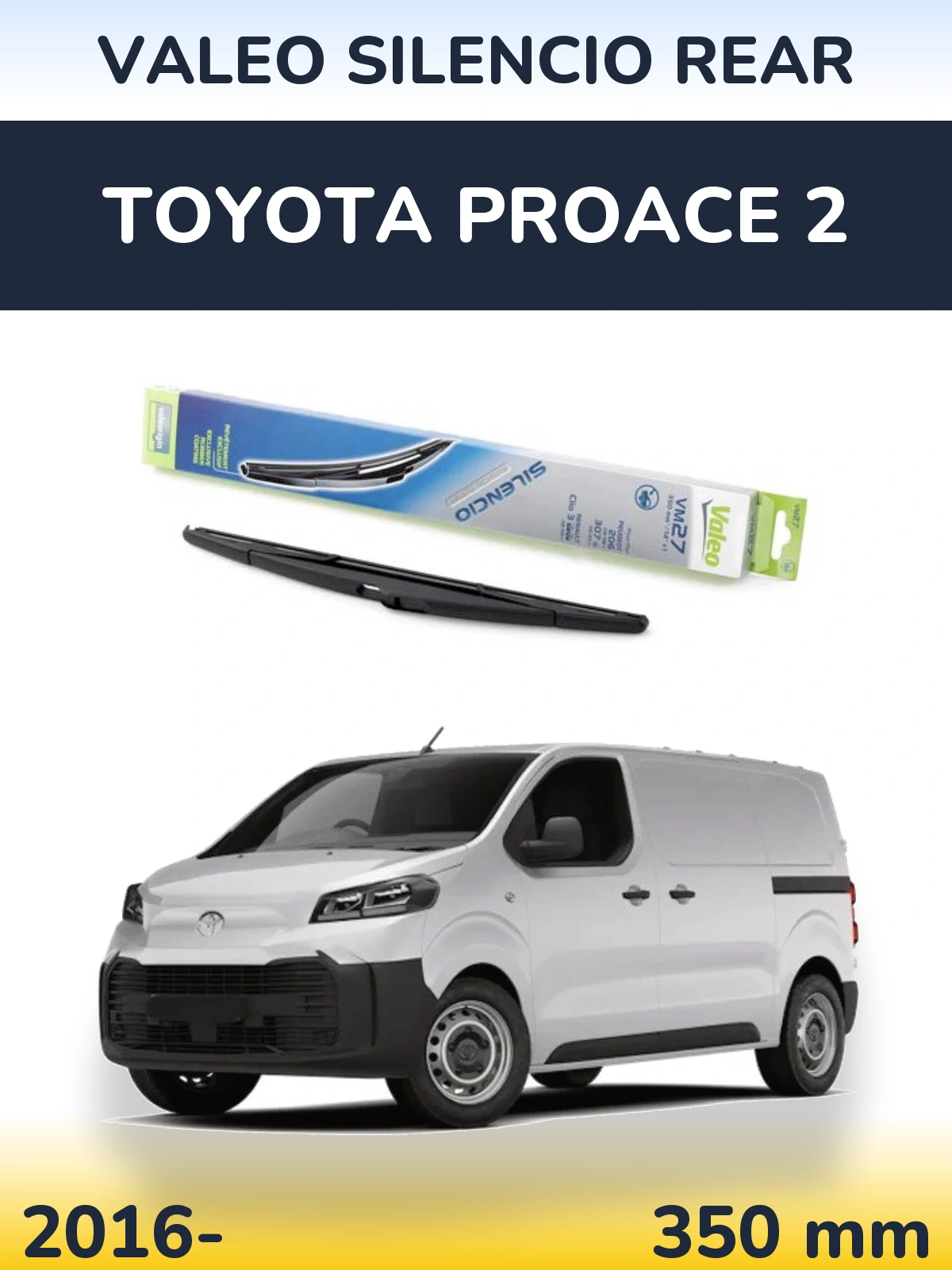 Rear wiper blade Valeo Silencio Rear 350 mm for Toyota ProAce 2 2016-2026