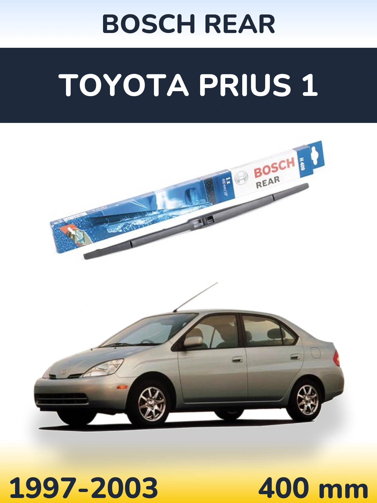 Rear wiper blade BOSCH Rear 400 mm for Toyota Prius 1 1997-2003