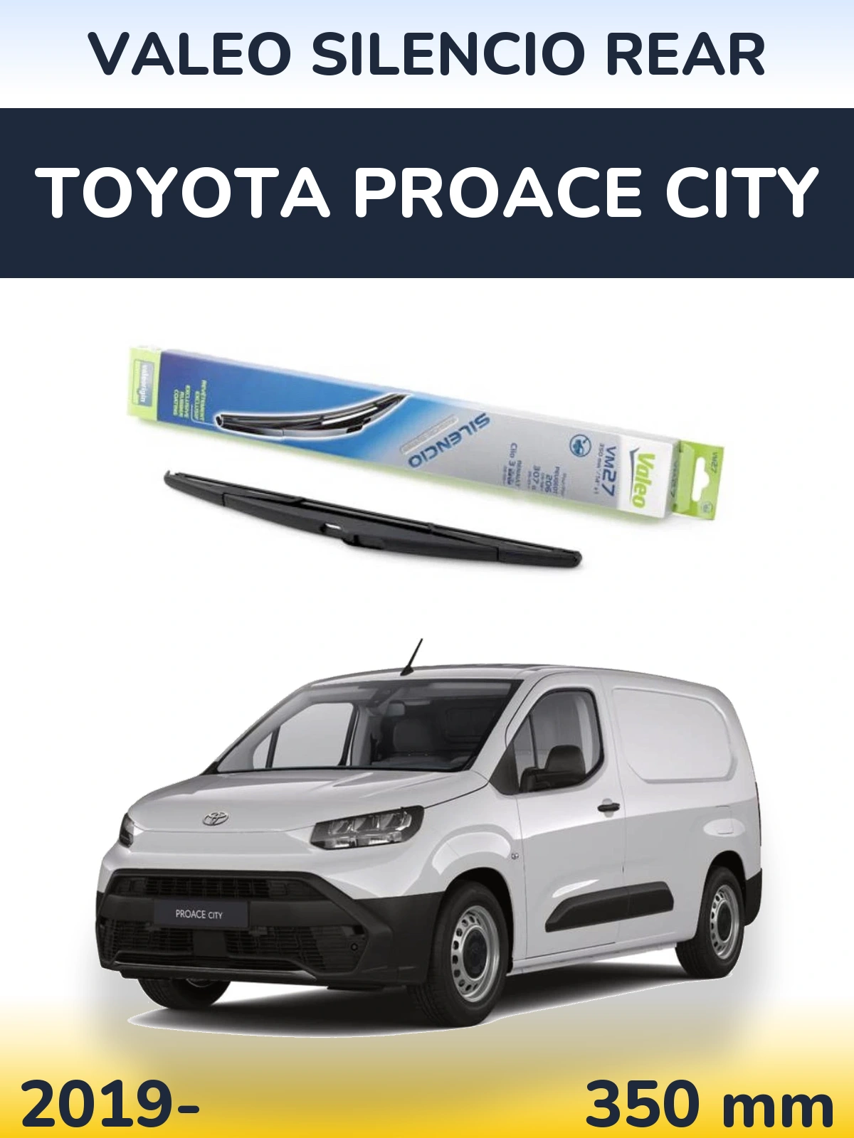 Rear wiper blade Valeo Silencio Rear 350 mm for Toyota ProAce City 2019-2026