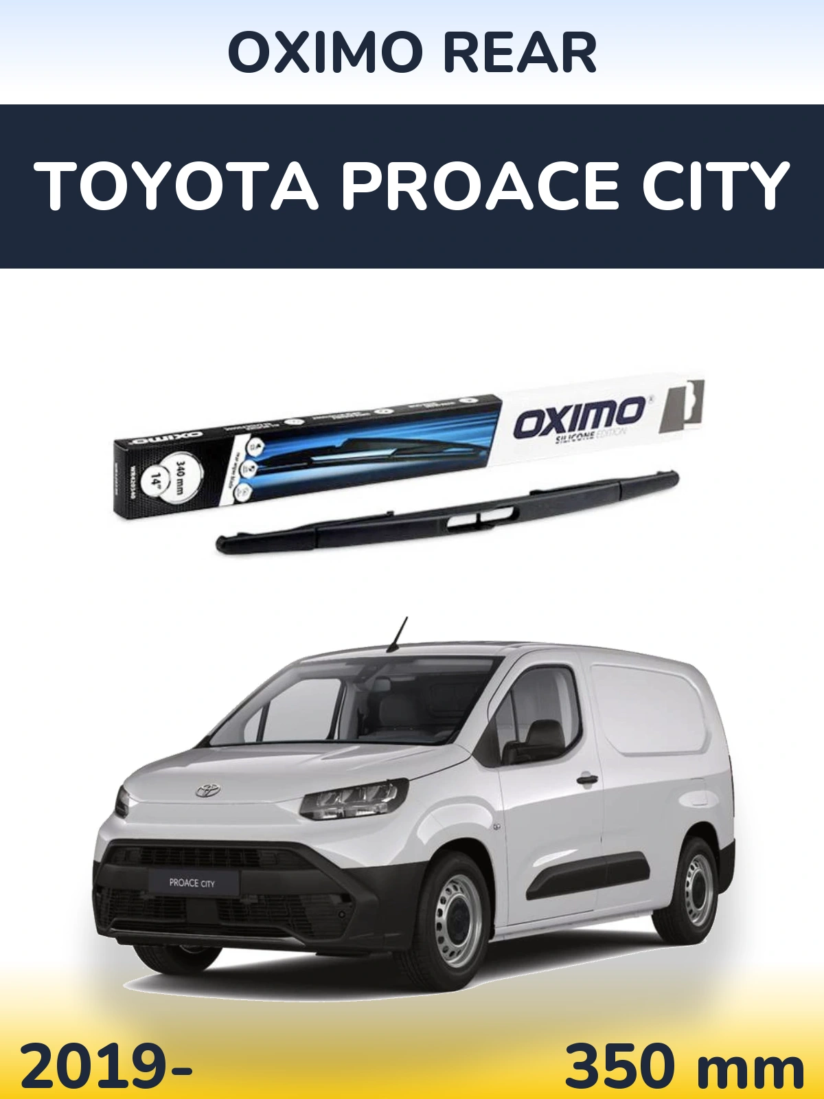 Rear wiper blade Oximo Rear 350 mm for Toyota ProAce City 2019-2026