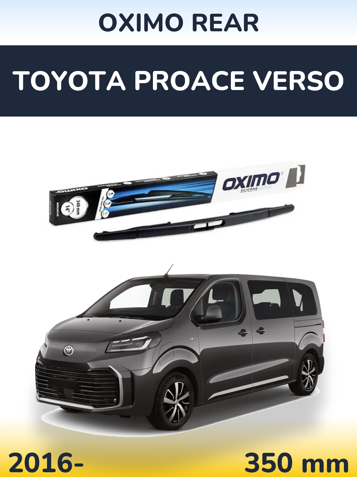Rear wiper blade Oximo Rear 350 mm for Toyota ProAce Verso 2016-2026