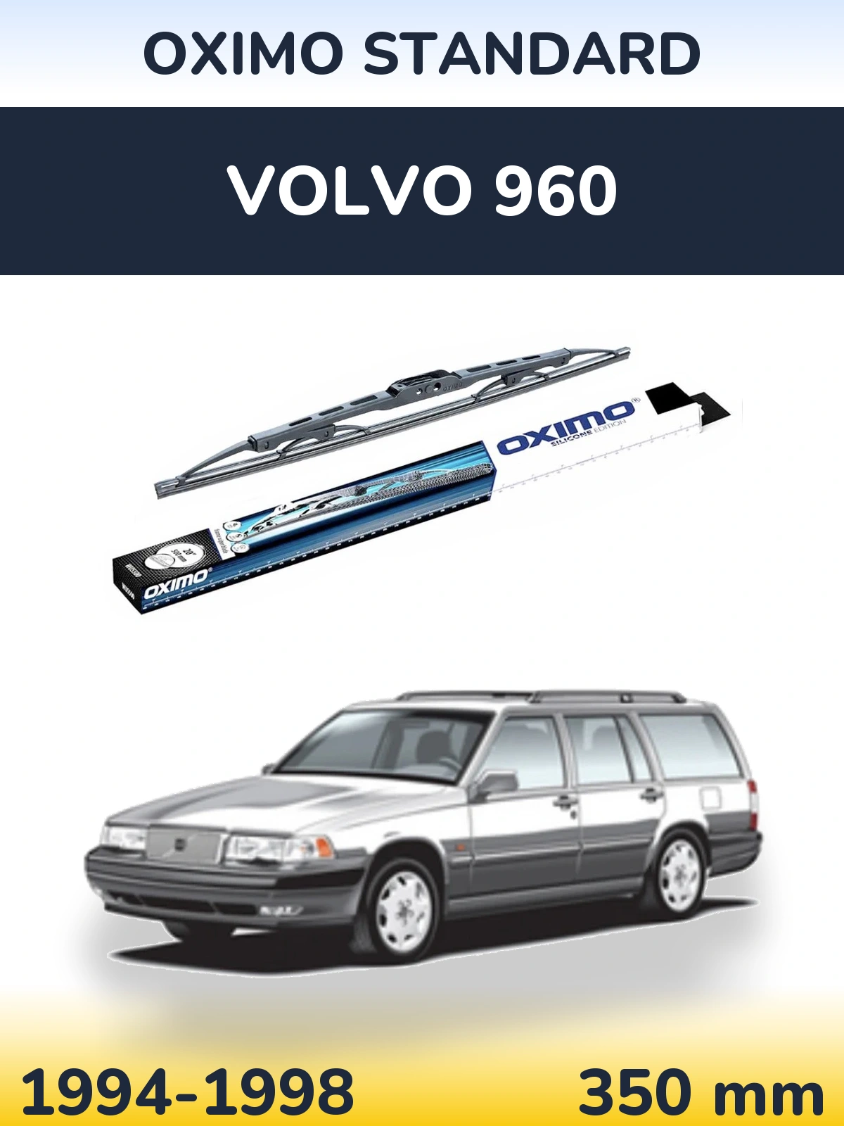 Rear wiper blade Oximo Standard 350 mm for Volvo 960 1994-1998