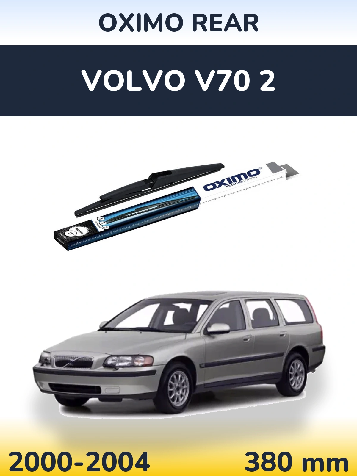 Rear wiper blade Oximo Rear 380 mm for Volvo V70 2 2000-2004