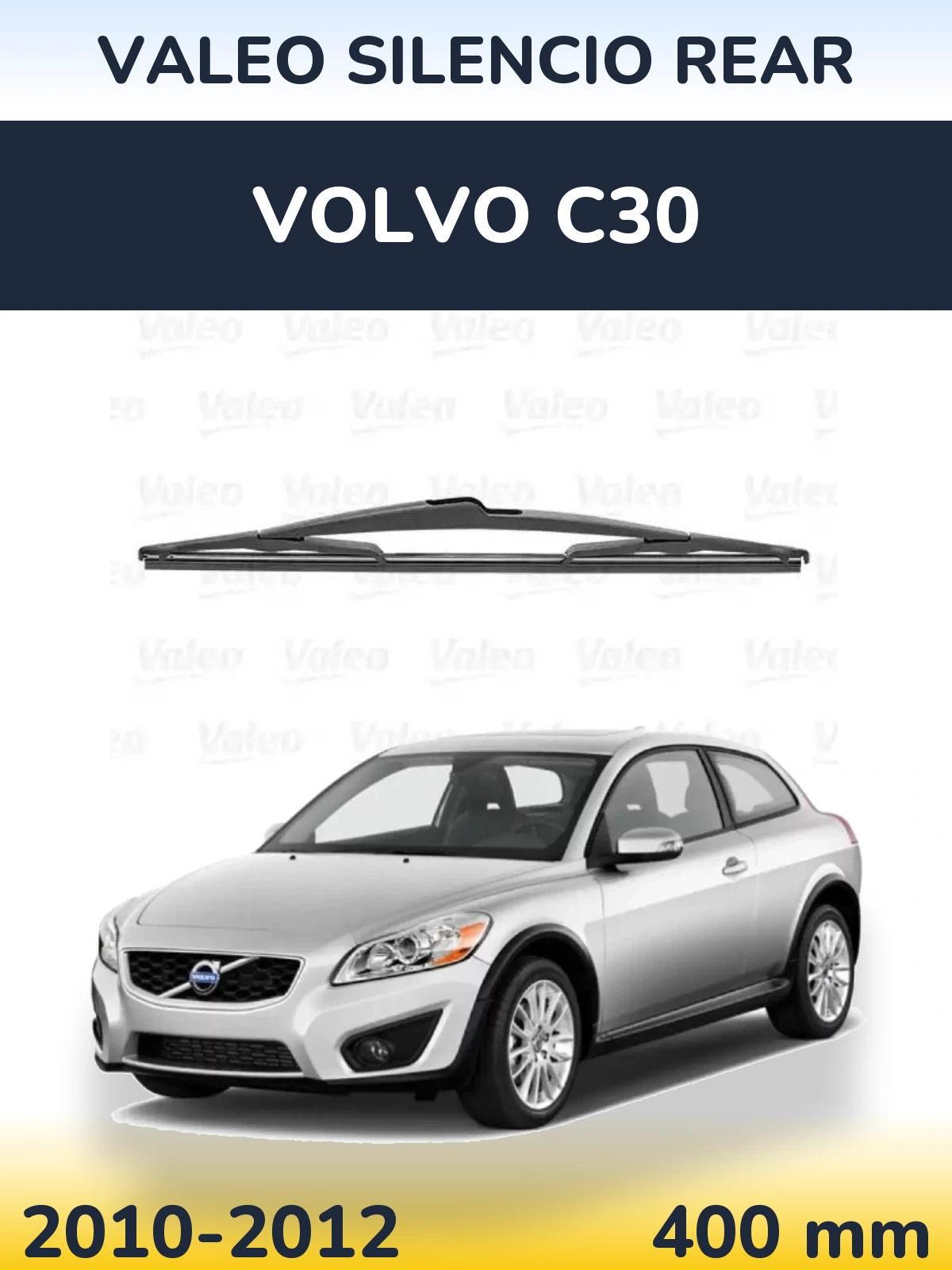 Задний дворник Valeo Silencio Rear 400 мм для Volvo C30 2010-2012
