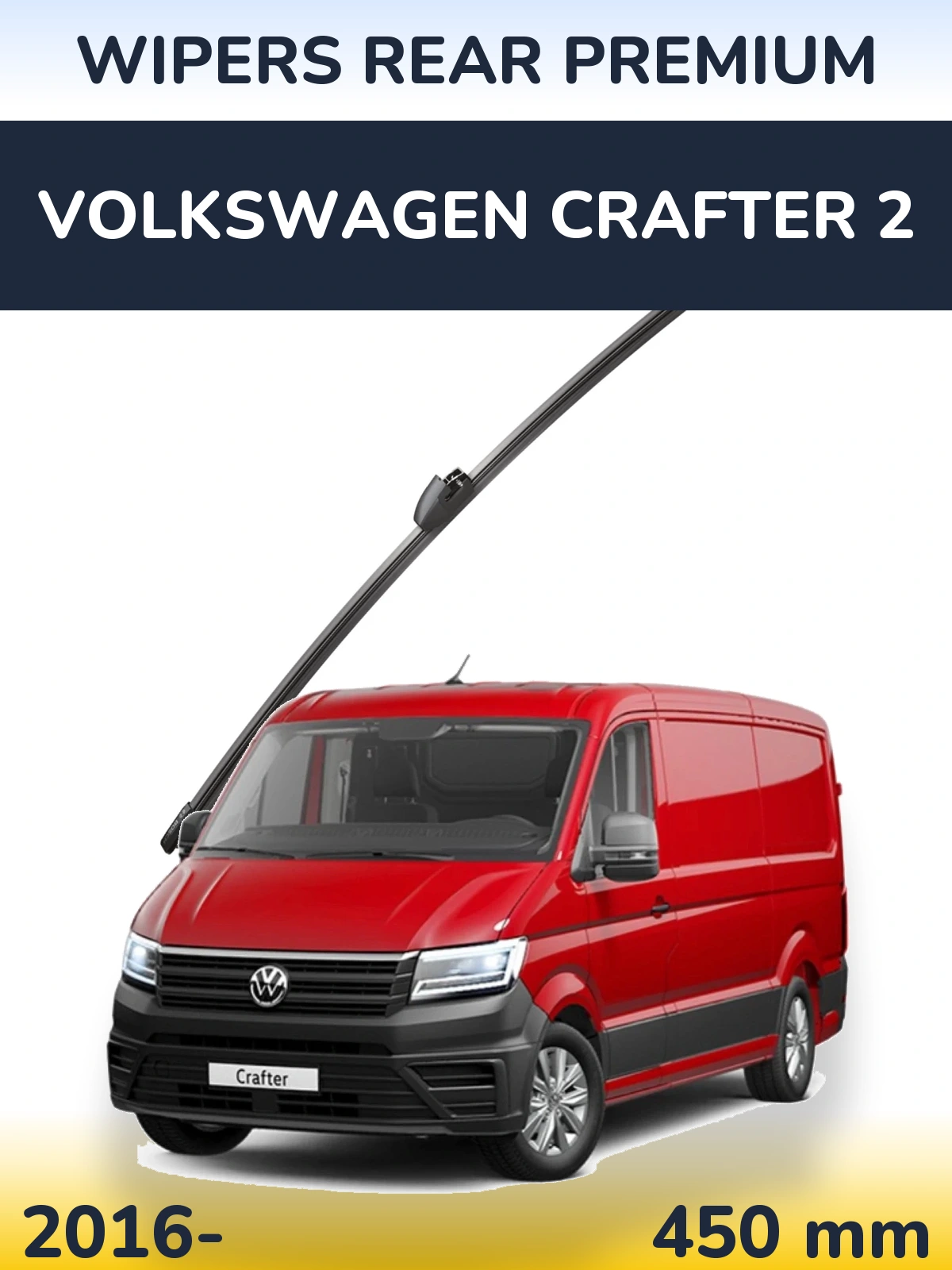 Rear wiper blade WIPERS REAR PREMIUM 450 mm for Volkswagen Crafter 2 2016-2026