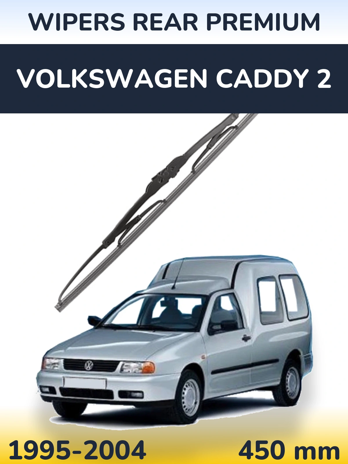 Rear wiper blade WIPERS REAR PREMIUM 450 mm for Volkswagen Caddy 2 1995-2004
