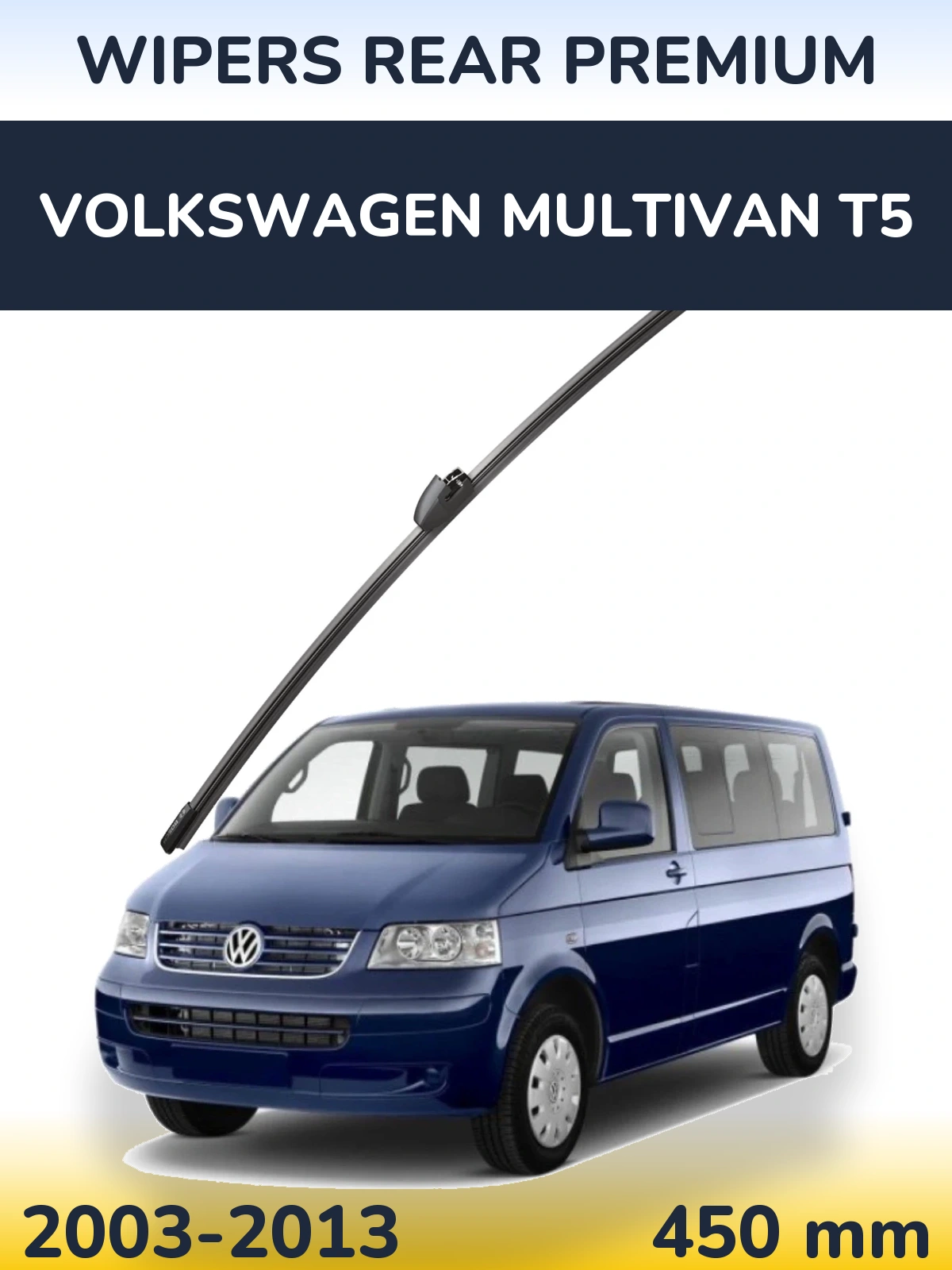 Rear wiper blade WIPERS REAR PREMIUM 450 mm for Volkswagen Multivan T5 2003-2013