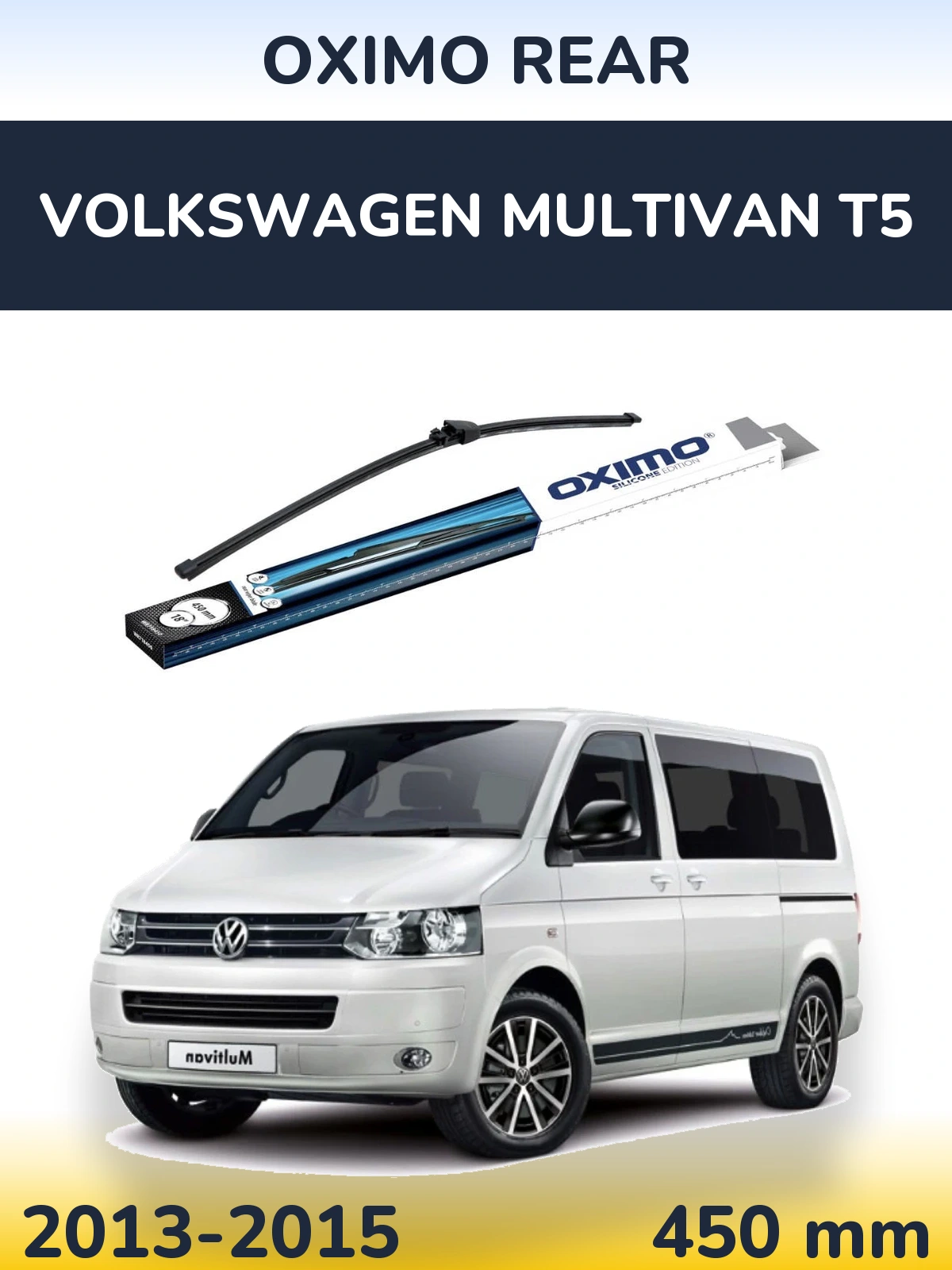 Rear wiper blade Oximo Rear 450 mm for Volkswagen Multivan T5 2013-2015