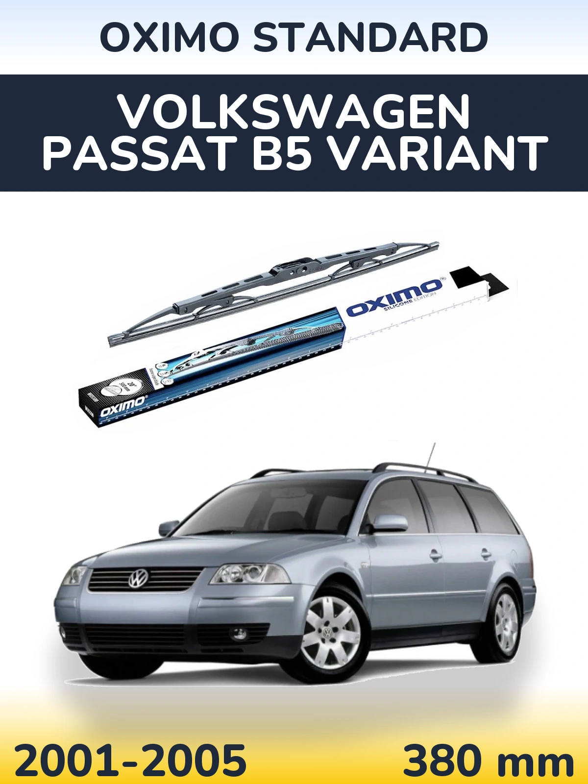 Rear wiper blade Oximo Standard 375 mm for Volkswagen Passat B5 Variant 2001-2005
