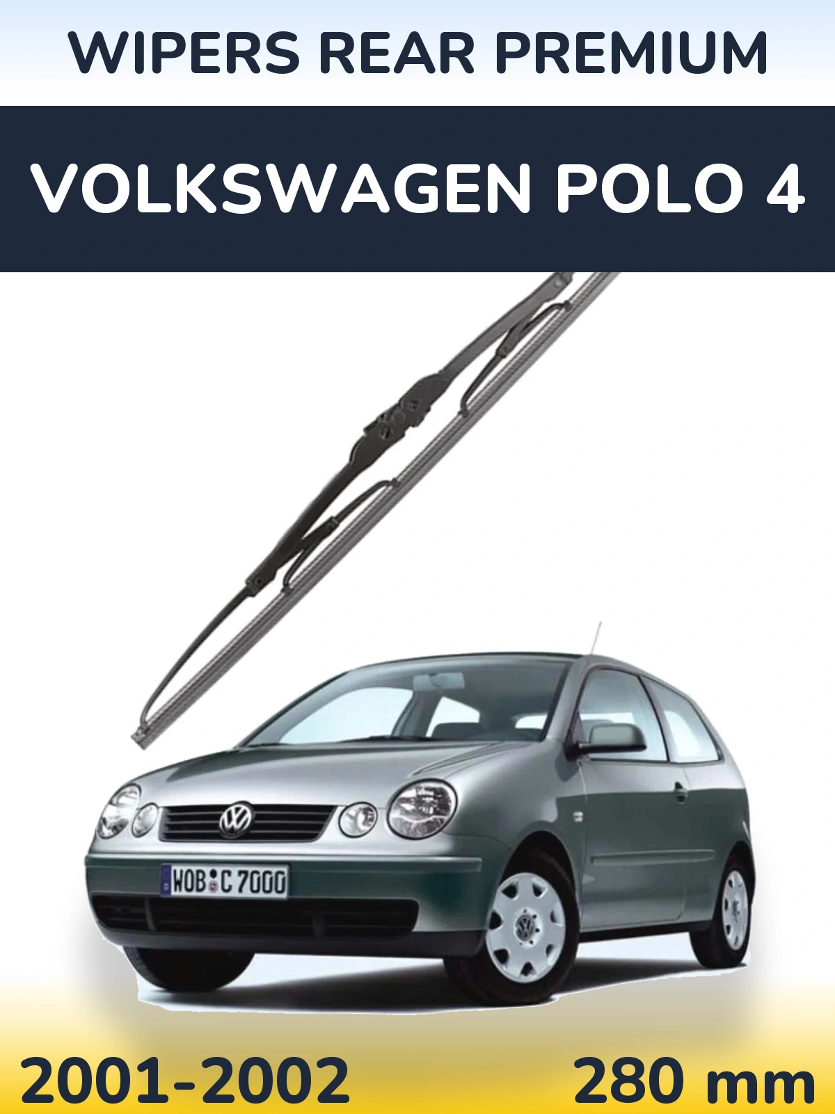 Rear wiper blade WIPERS REAR PREMIUM 280 mm for Volkswagen Polo 4 2001-2002