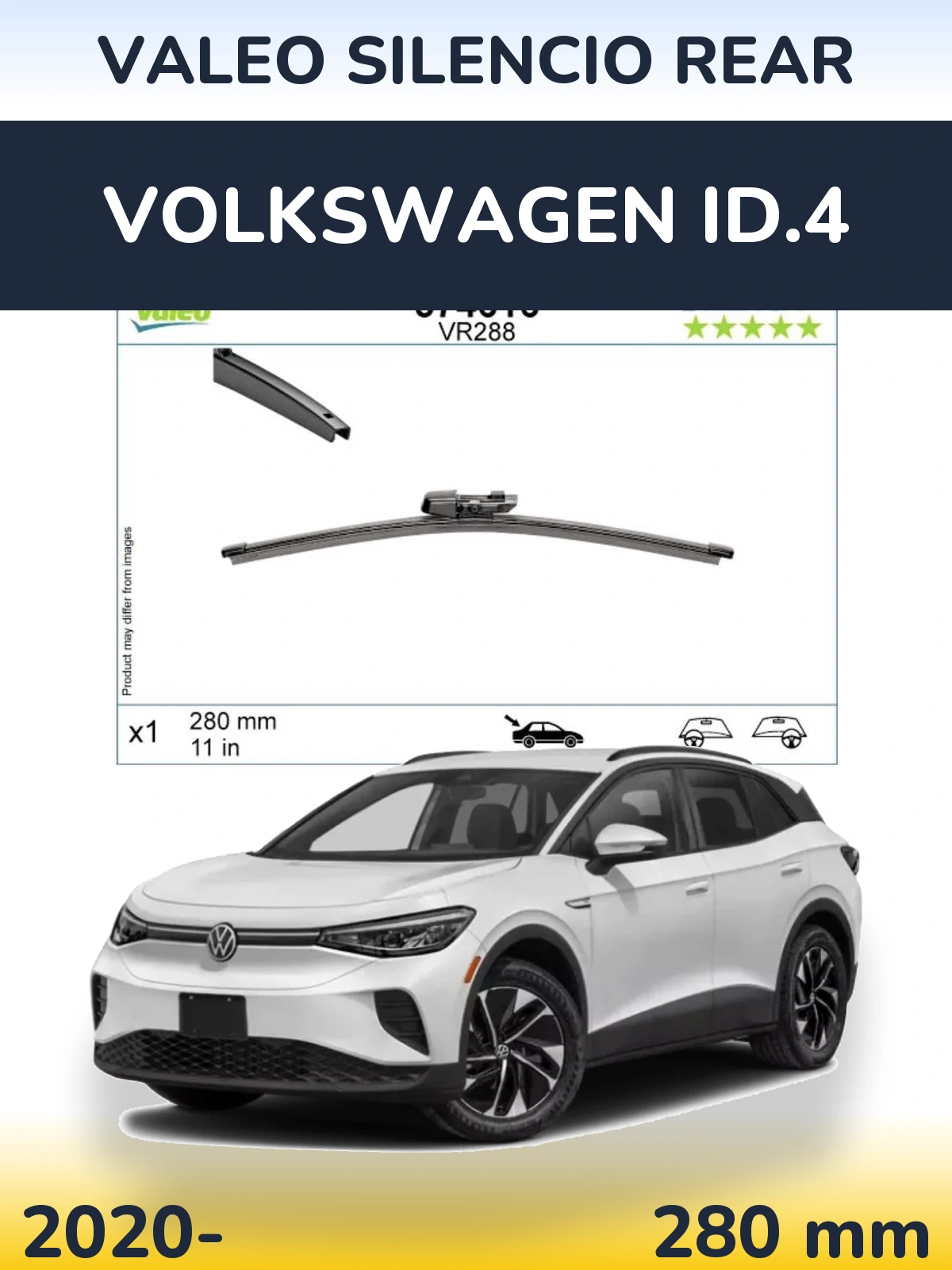 Задня щітка Valeo Silencio Rear 280 мм для Volkswagen ID.4 2020-2026