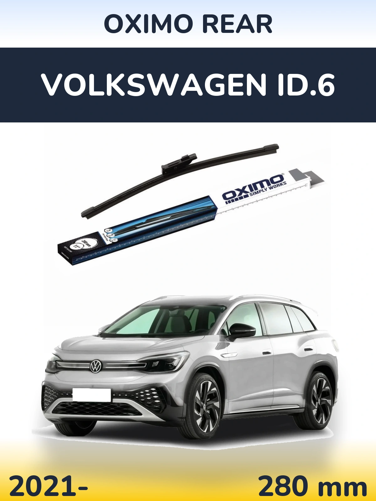 Задний дворник Oximo Rear 280 мм для Volkswagen ID.6 2021-2026