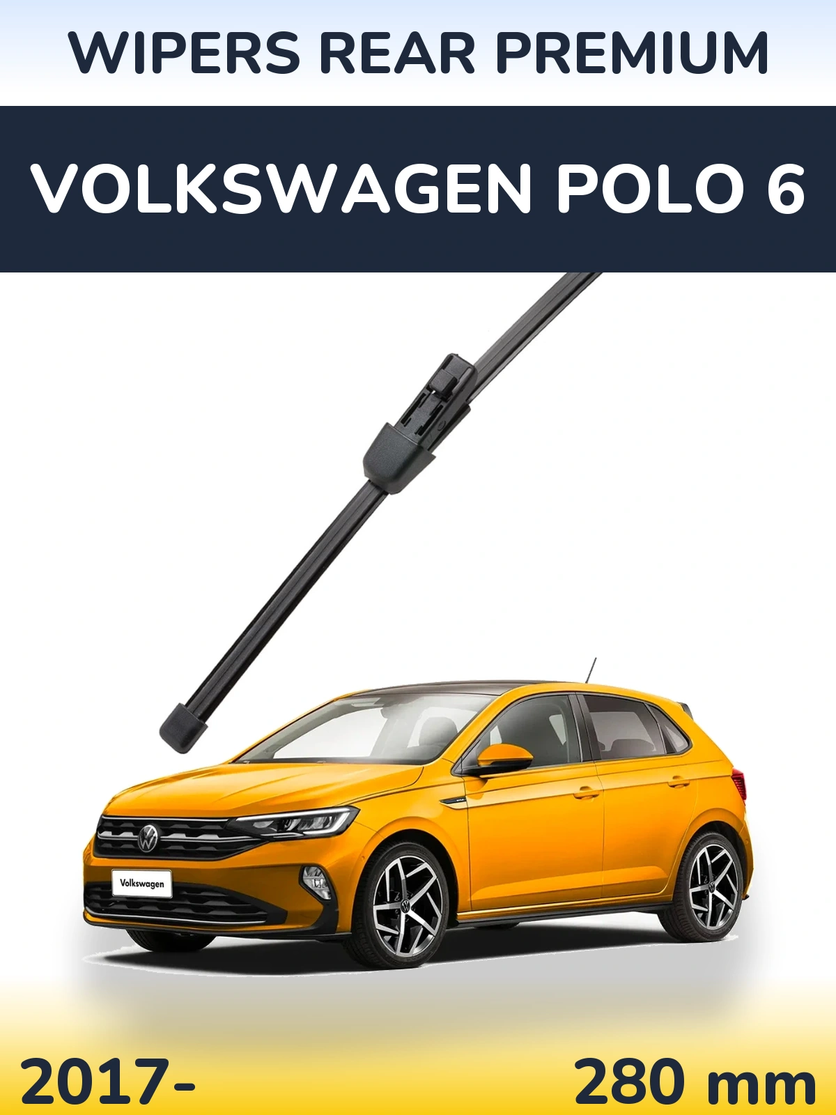 Rear wiper blade WIPERS REAR PREMIUM 280 mm for Volkswagen Polo 6 2017-2026