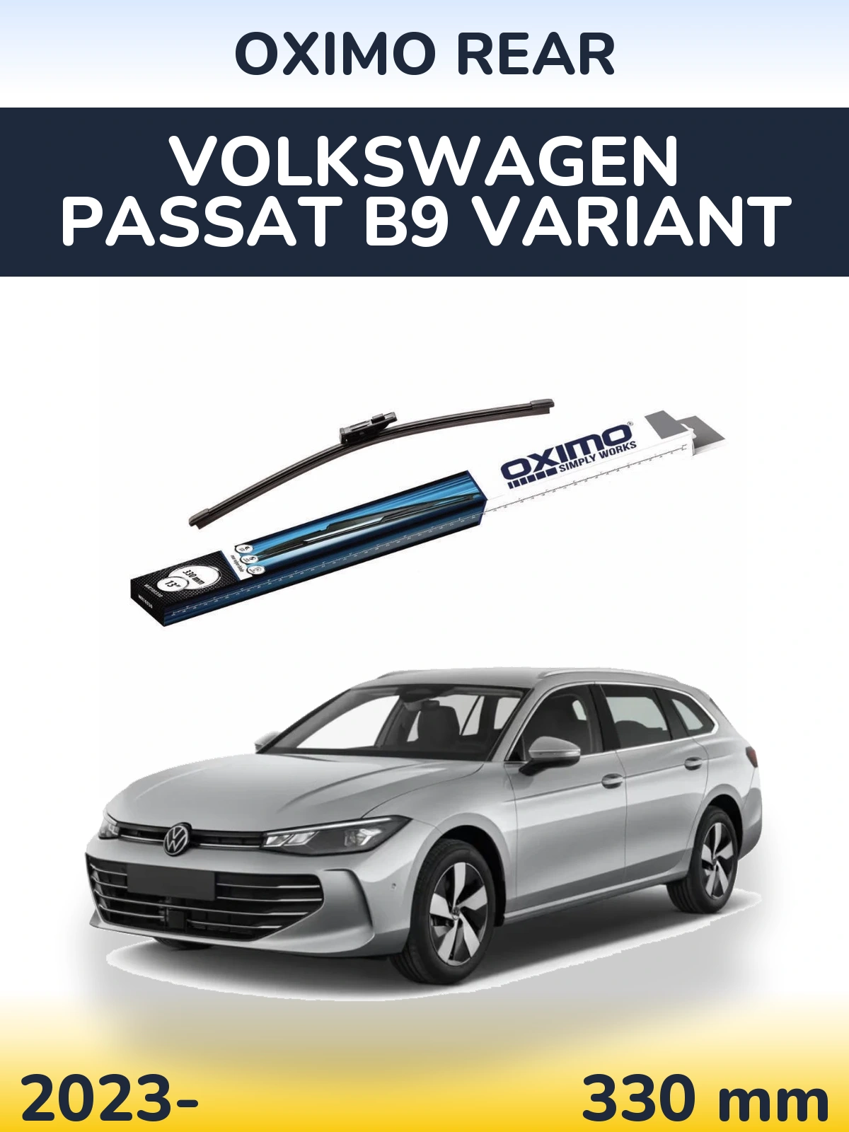 Rear wiper blade Oximo Rear 330 mm for Volkswagen Passat B9 Variant 2023-2026