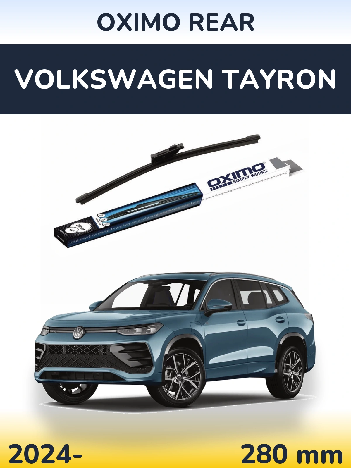 Rear wiper blade Oximo Rear 280 mm for Volkswagen Tayron 2024-2026