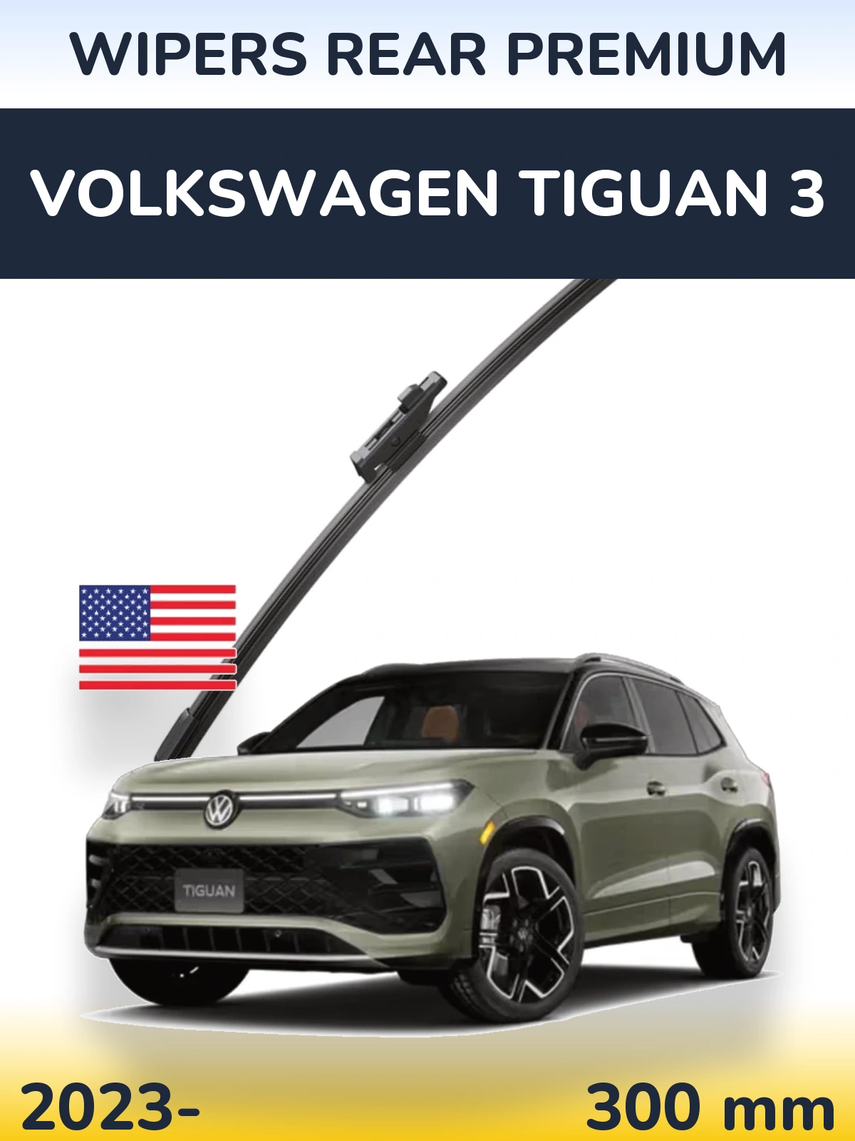 Rear wiper blade WIPERS REAR PREMIUM 300 mm for Volkswagen Tiguan 3 2023-2026