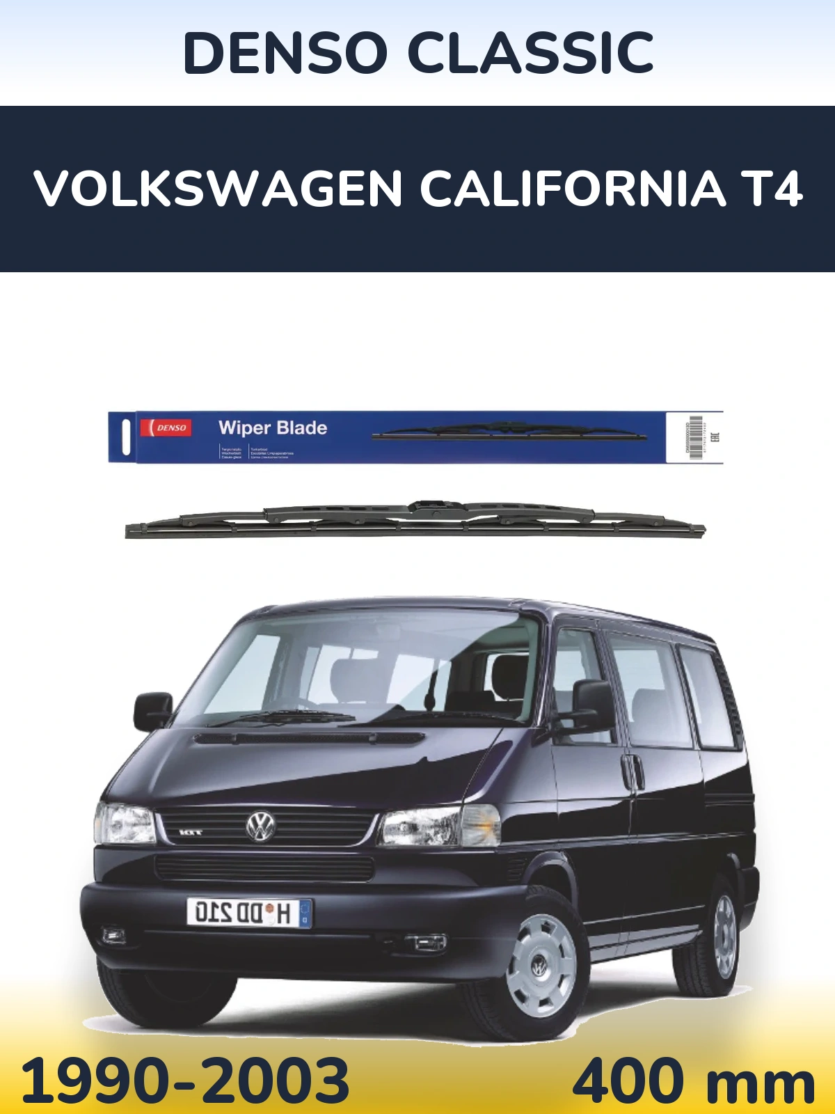 Задня щітка Denso Classic 400 мм для Volkswagen California T4 1990-2003