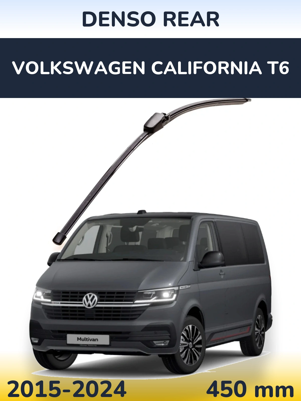 Rear wiper blade Denso Rear 454 mm for Volkswagen California T6 2015-2024